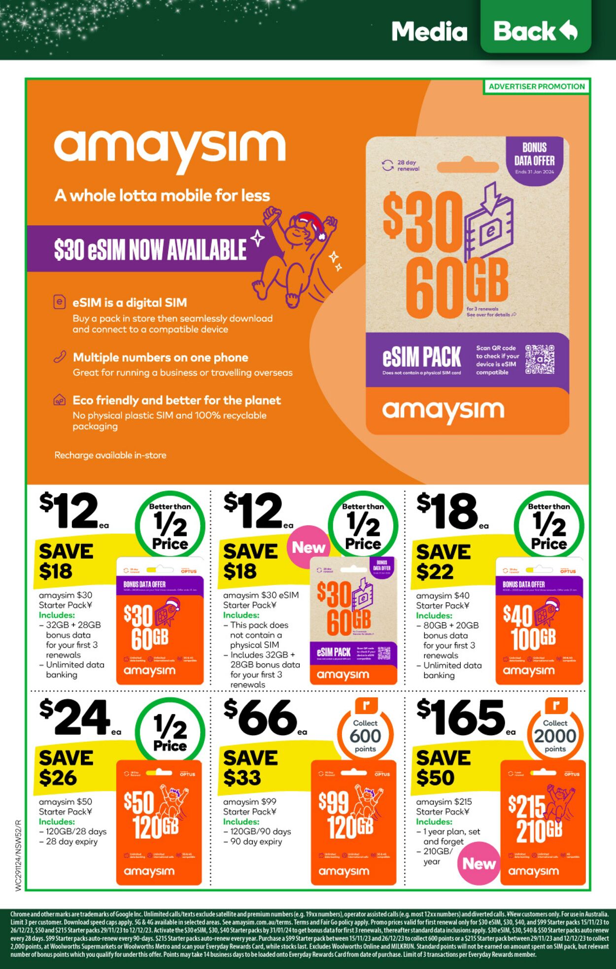 Catalogue Woolworths 29.11.2023 - 05.12.2023