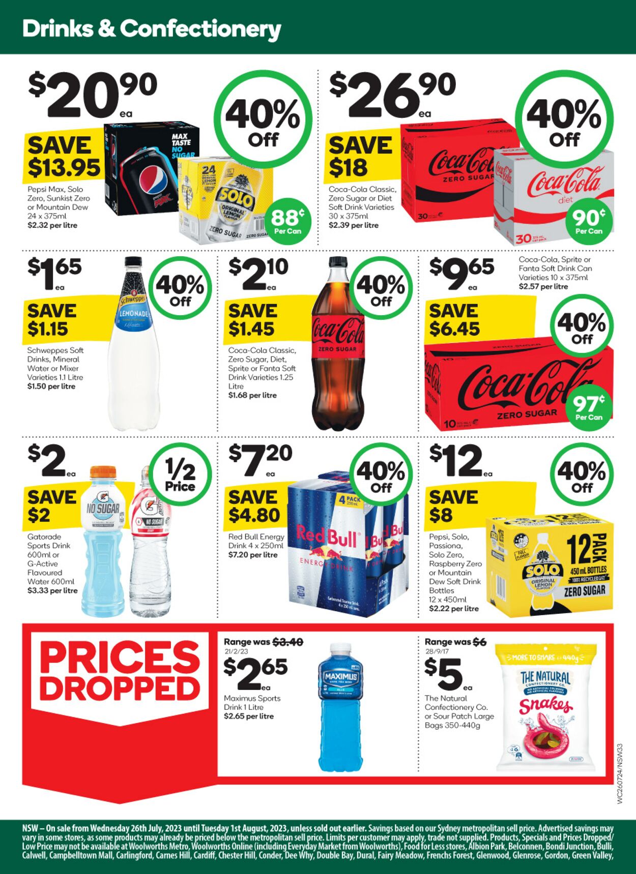 Catalogue Woolworths 26.07.2023 - 01.08.2023