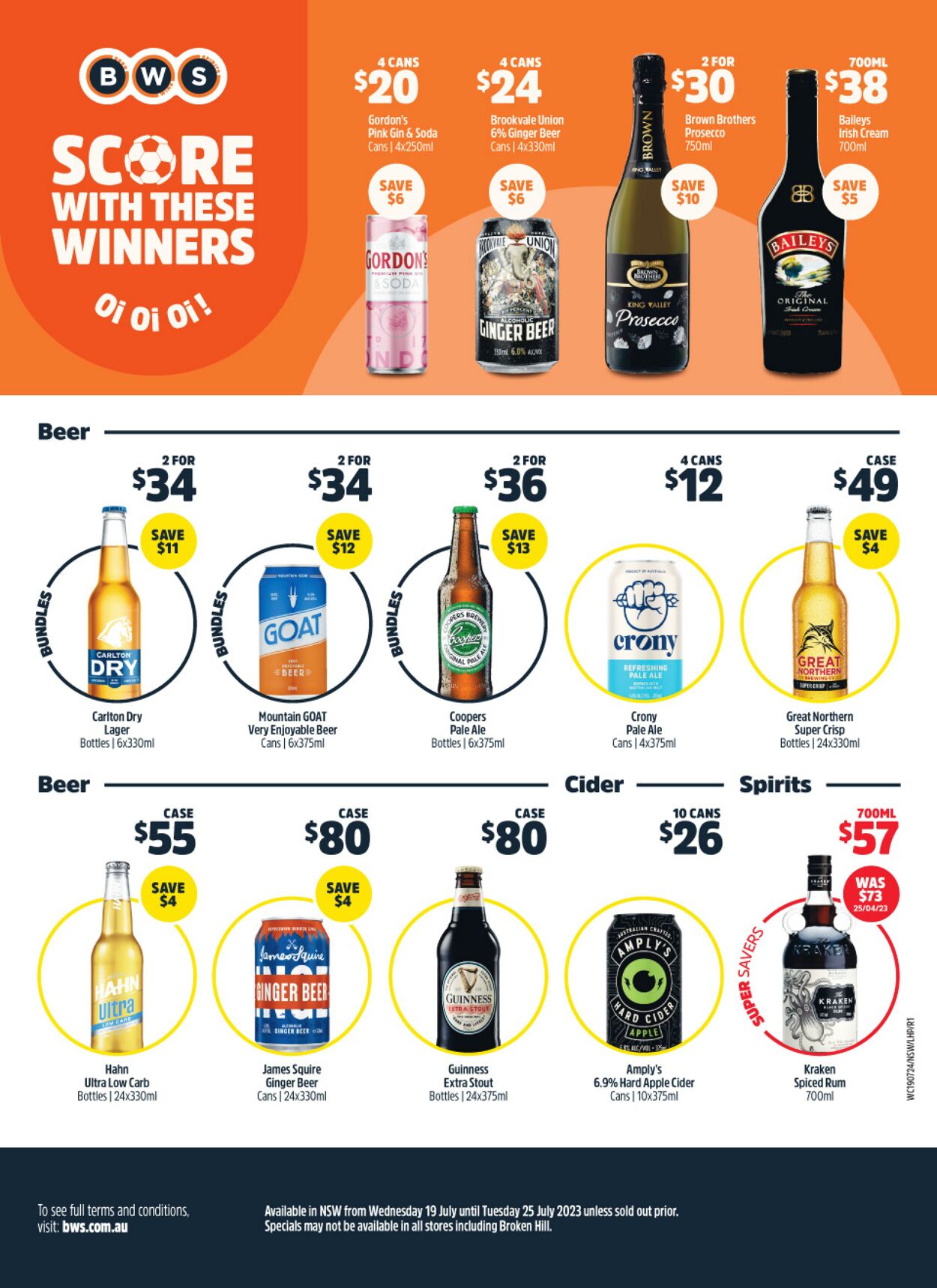 Catalogue Woolworths 19.07.2023 - 25.07.2023