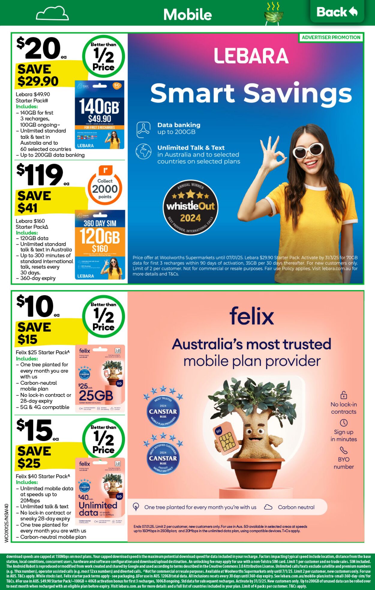 Catalogue Woolworths 01.01.2025 - 07.01.2025