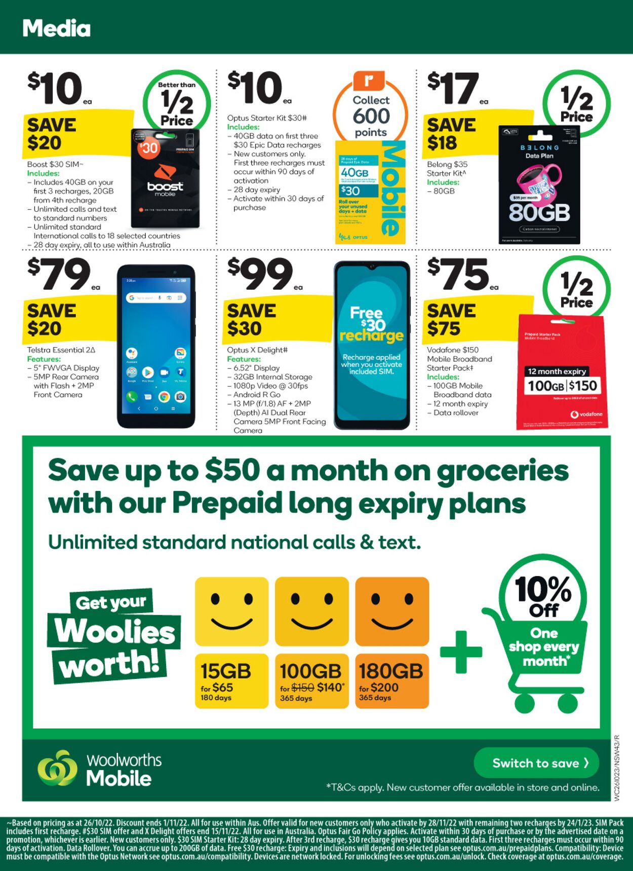 Catalogue Woolworths 26.10.2022 - 01.11.2022