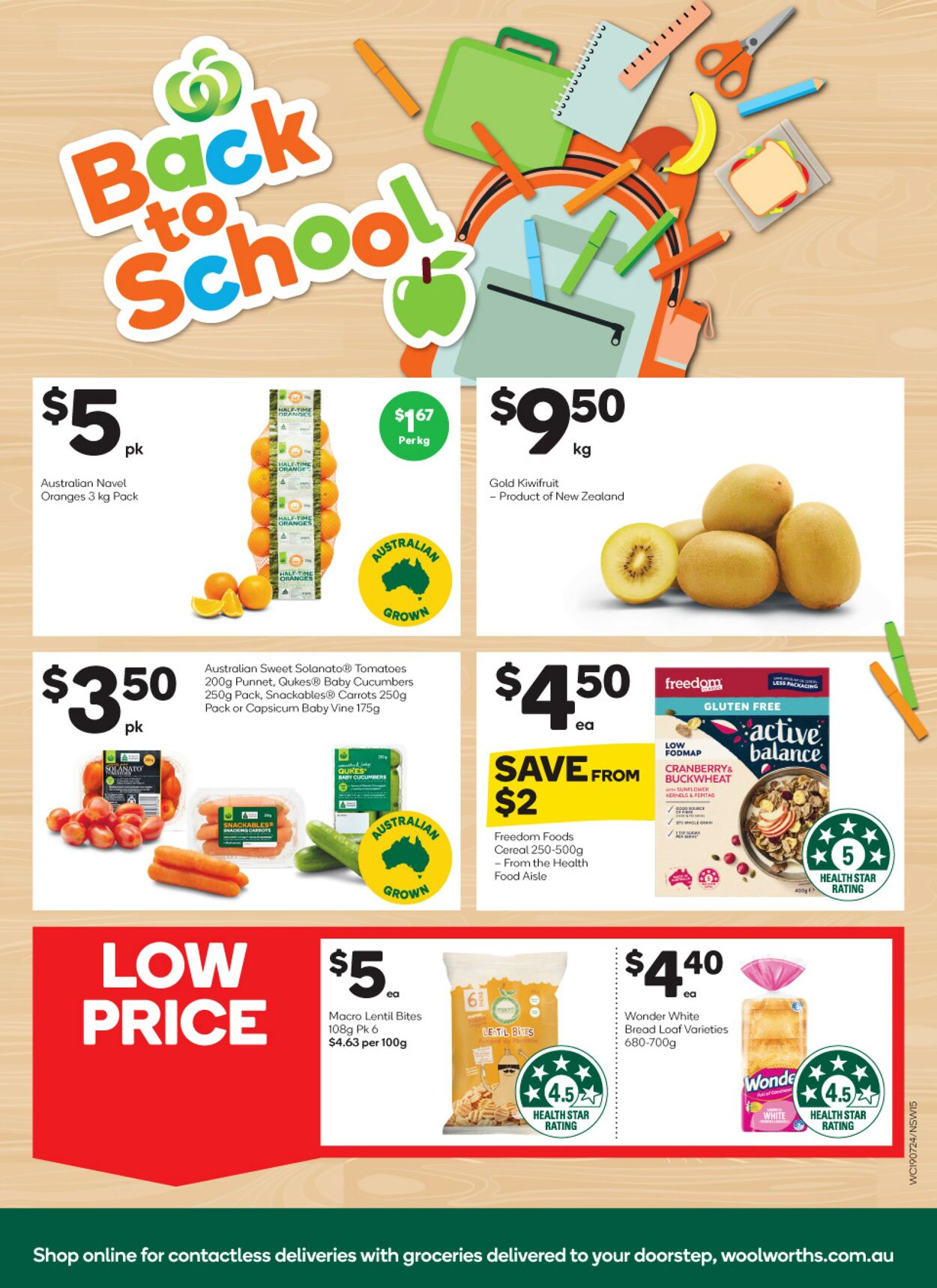 Catalogue Woolworths 19.07.2023 - 25.07.2023