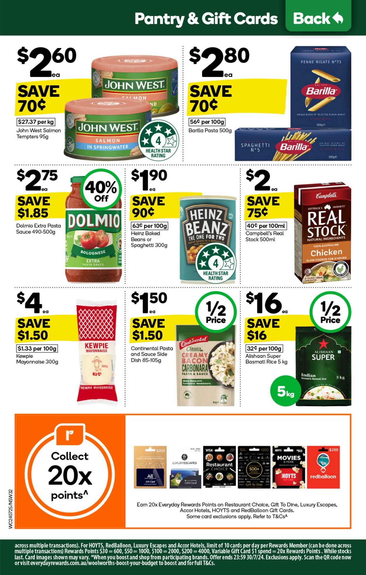 Catalogue Woolworths 24.07.2024 - 30.07.2024