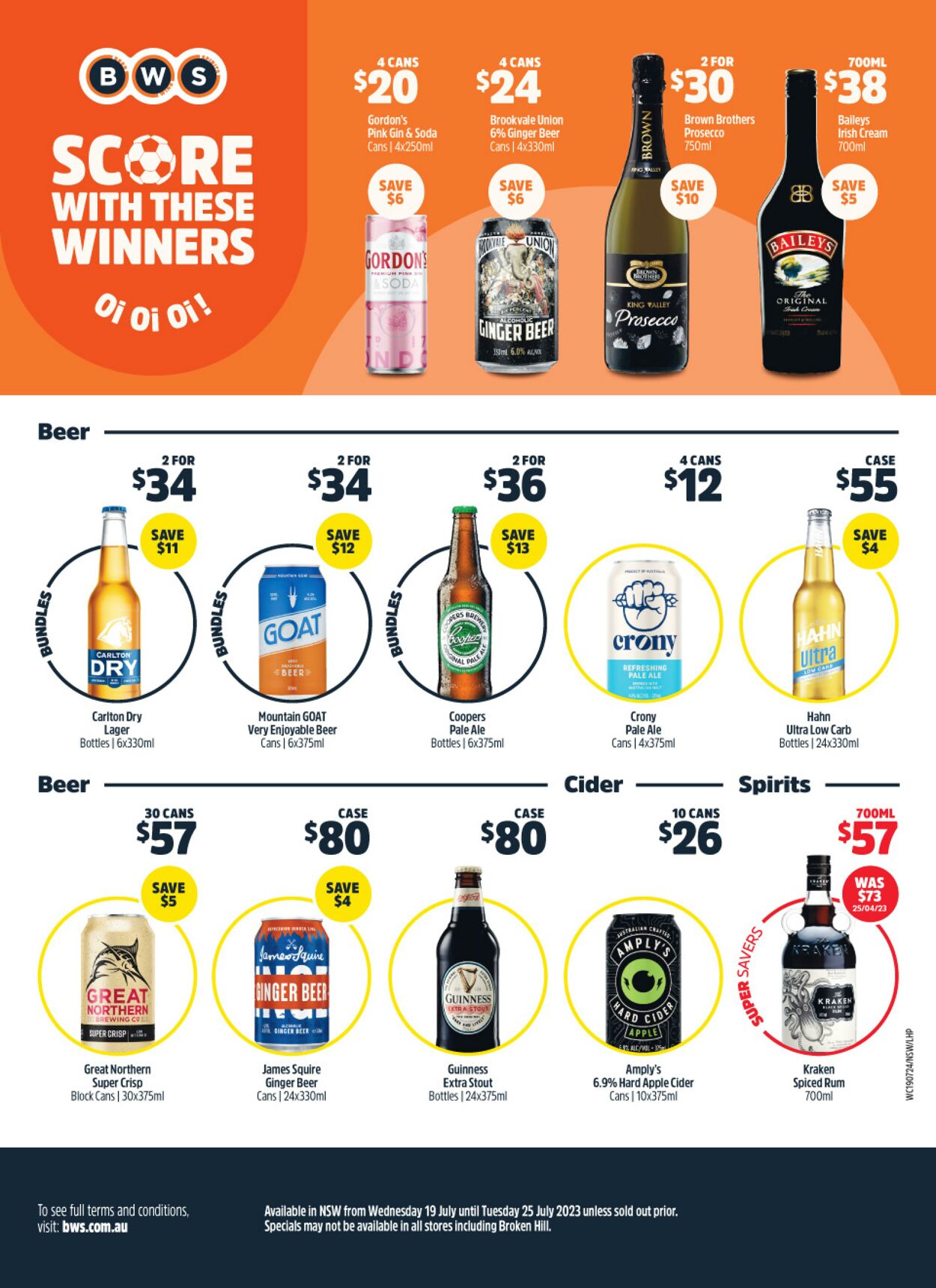 Catalogue Woolworths 19.07.2023 - 25.07.2023