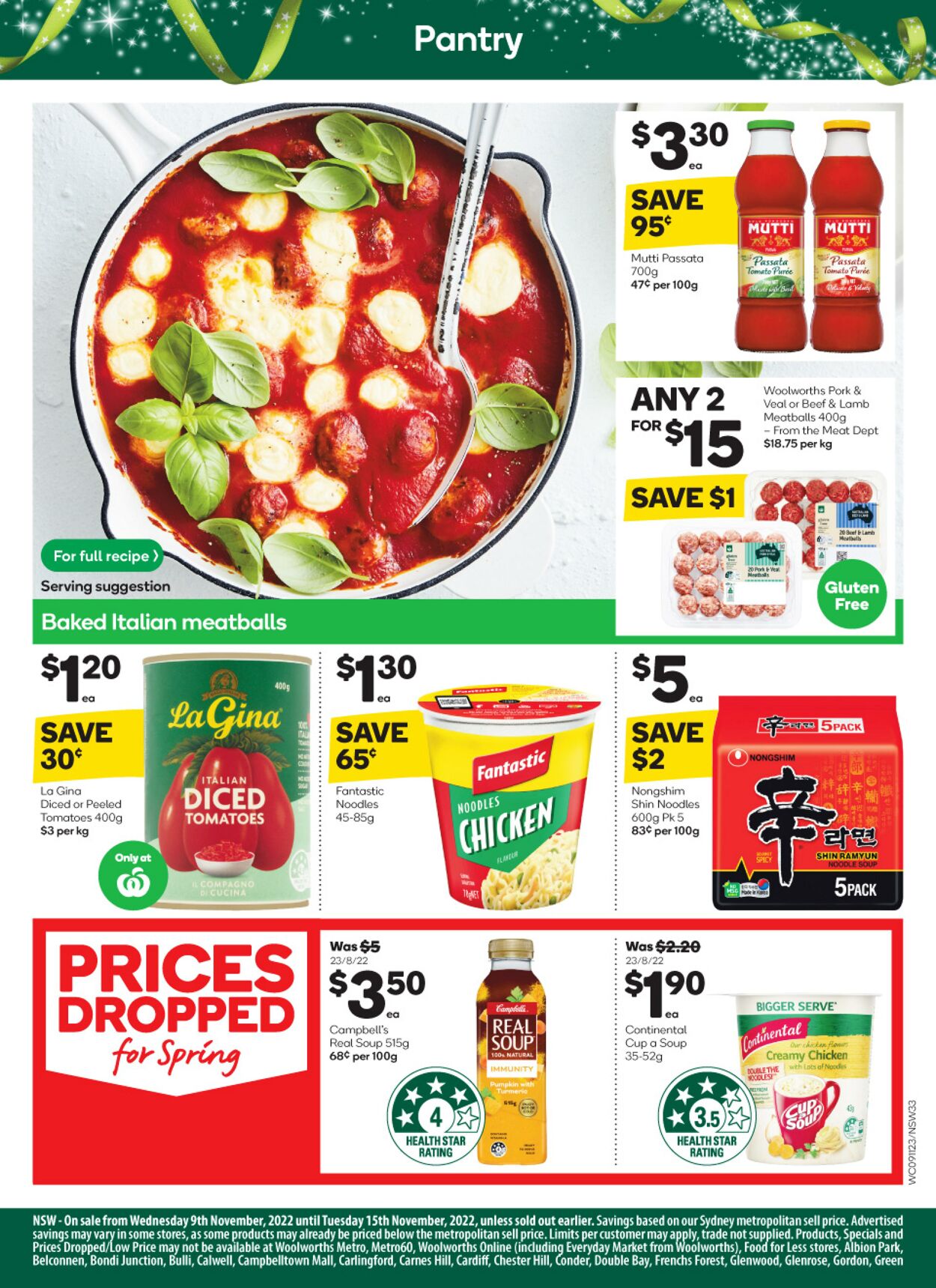 Catalogue Woolworths 09.11.2022 - 15.11.2022