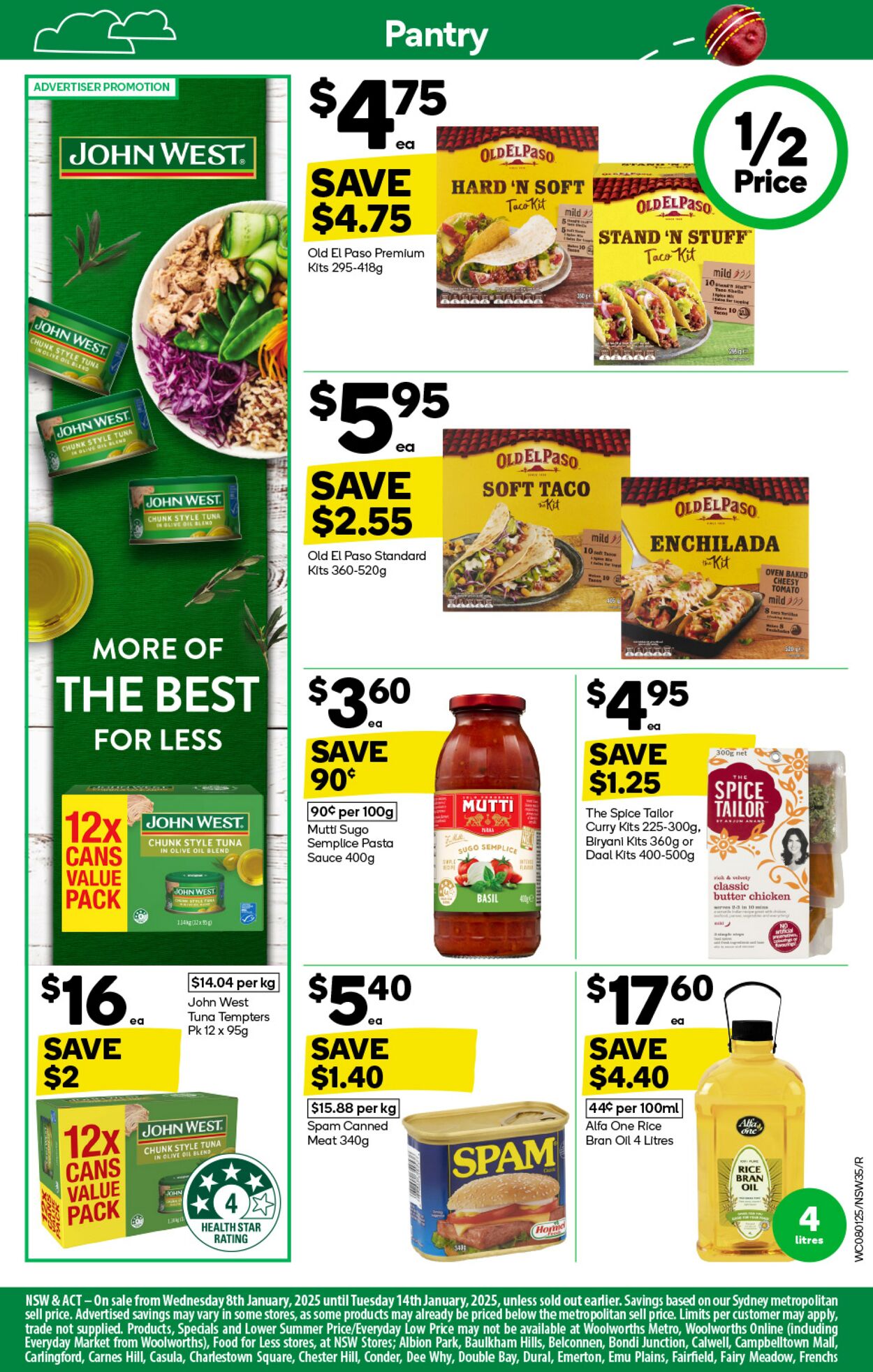 Catalogue Woolworths 08.01.2025 - 14.01.2025