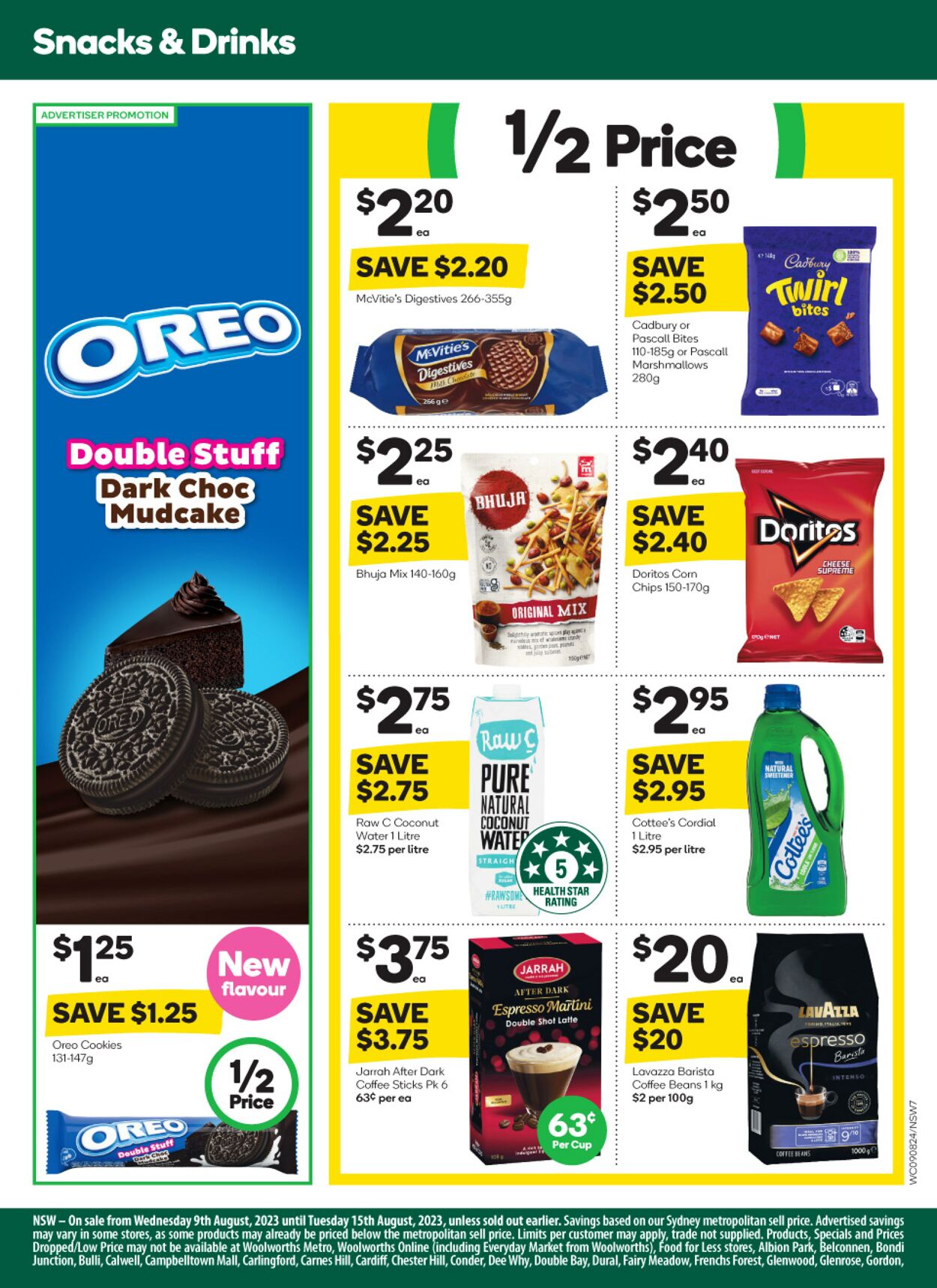 Catalogue Woolworths 09.08.2023 - 15.08.2023