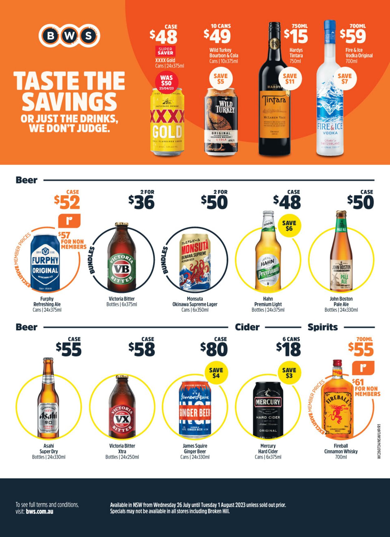 Catalogue Woolworths 26.07.2023 - 01.08.2023