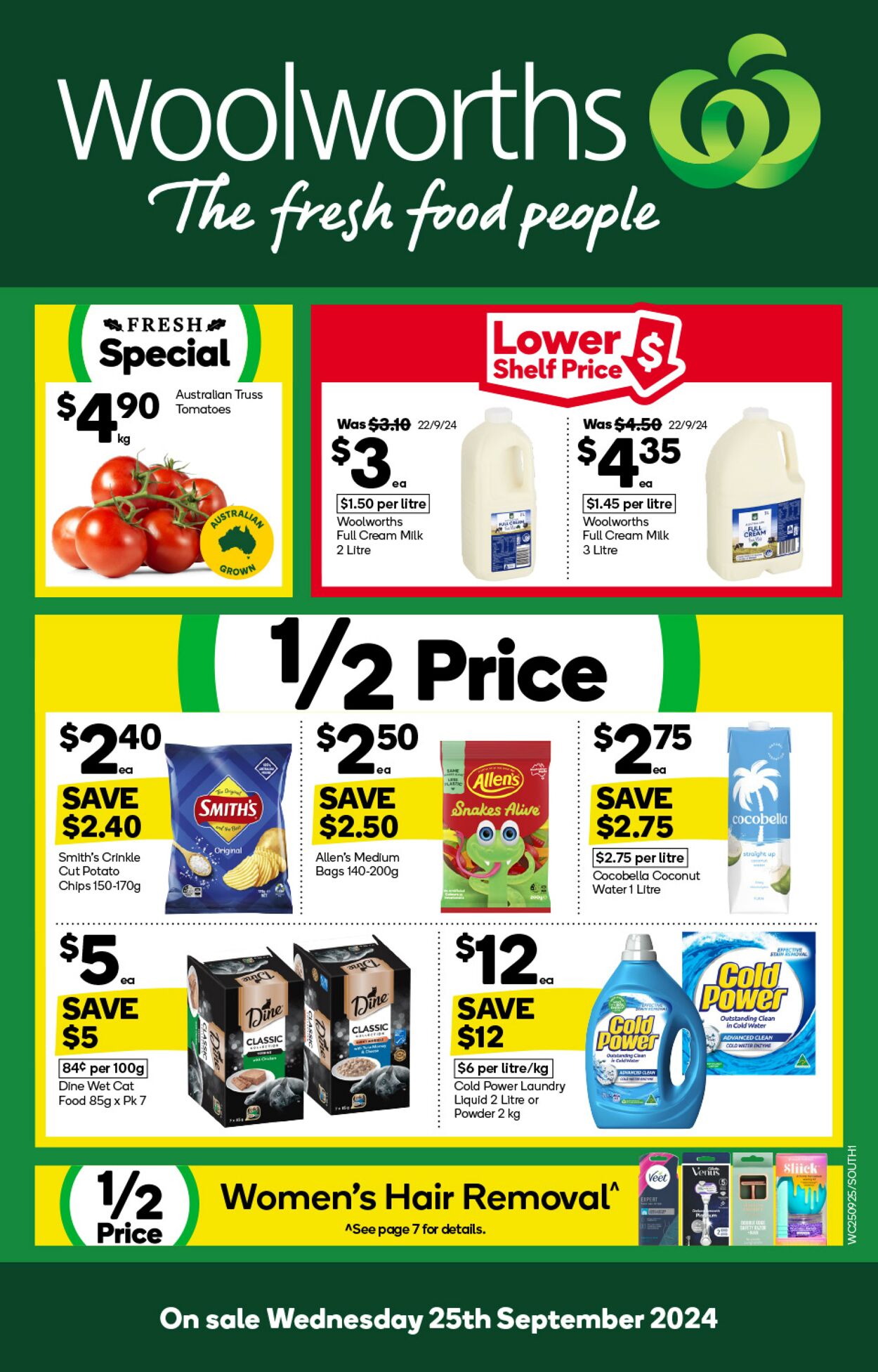 Catalogue Woolworths - Weekly Specials Catalogue NSW South 25 Sep, 2024 - 1 Oct, 2024