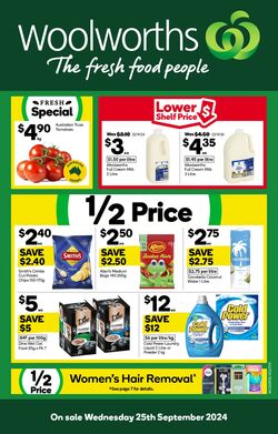 Catalogue Woolworths 25.09.2024 - 01.10.2024