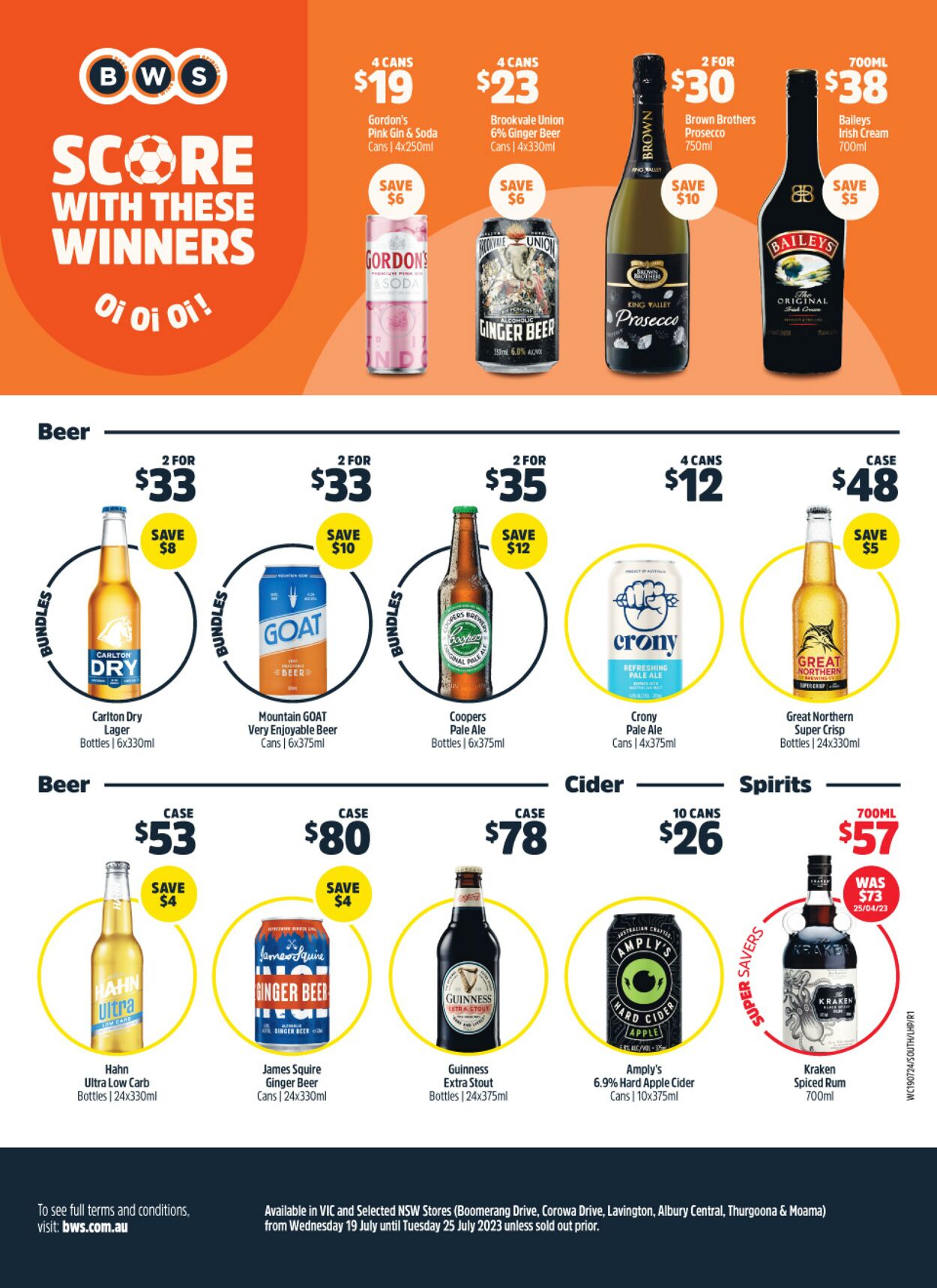 Catalogue Woolworths 19.07.2023 - 25.07.2023