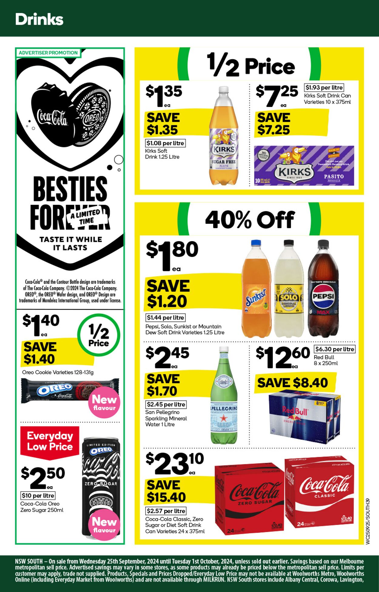 Catalogue Woolworths 25.09.2024 - 01.10.2024