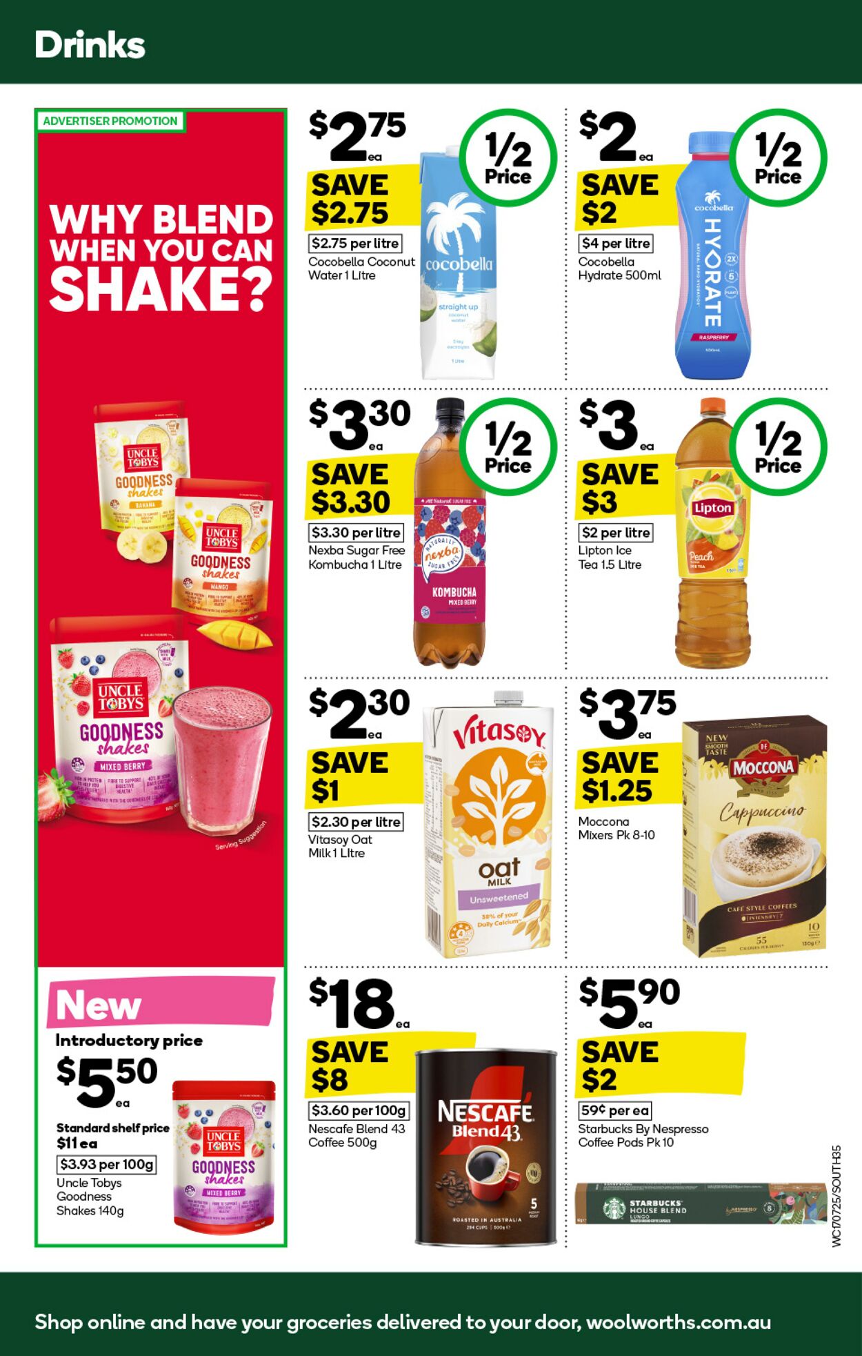 Catalogue Woolworths 17.07.2024 - 23.07.2024