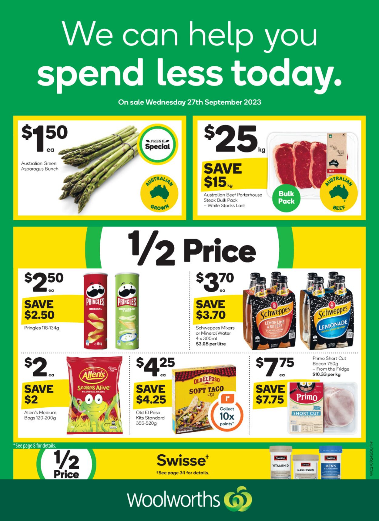 Catalogue Woolworths - Weekly Specials Catalogue NSW South 27 Sep, 2023 - 3 Oct, 2023