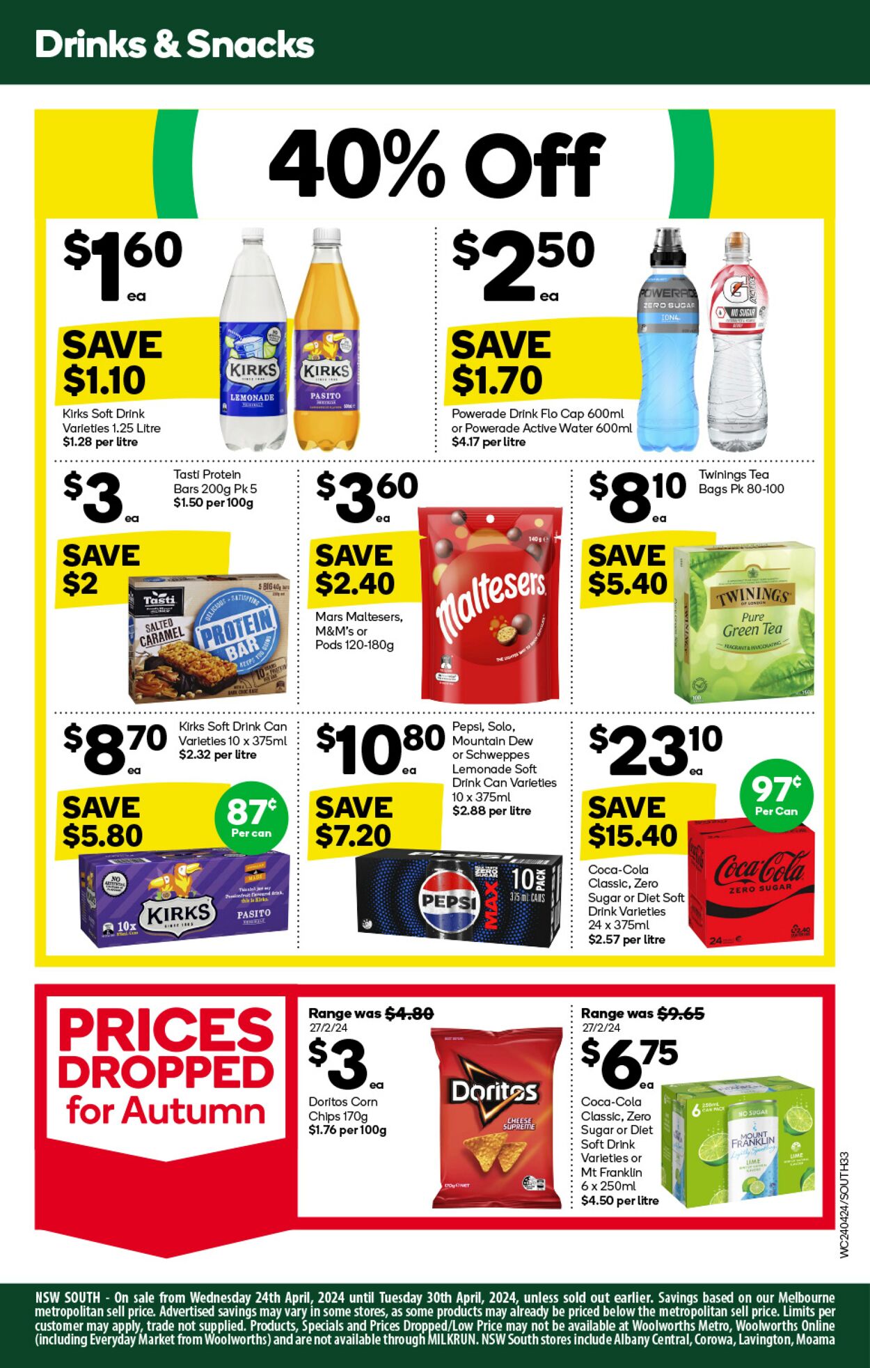 Catalogue Woolworths 24.04.2024 - 30.04.2024