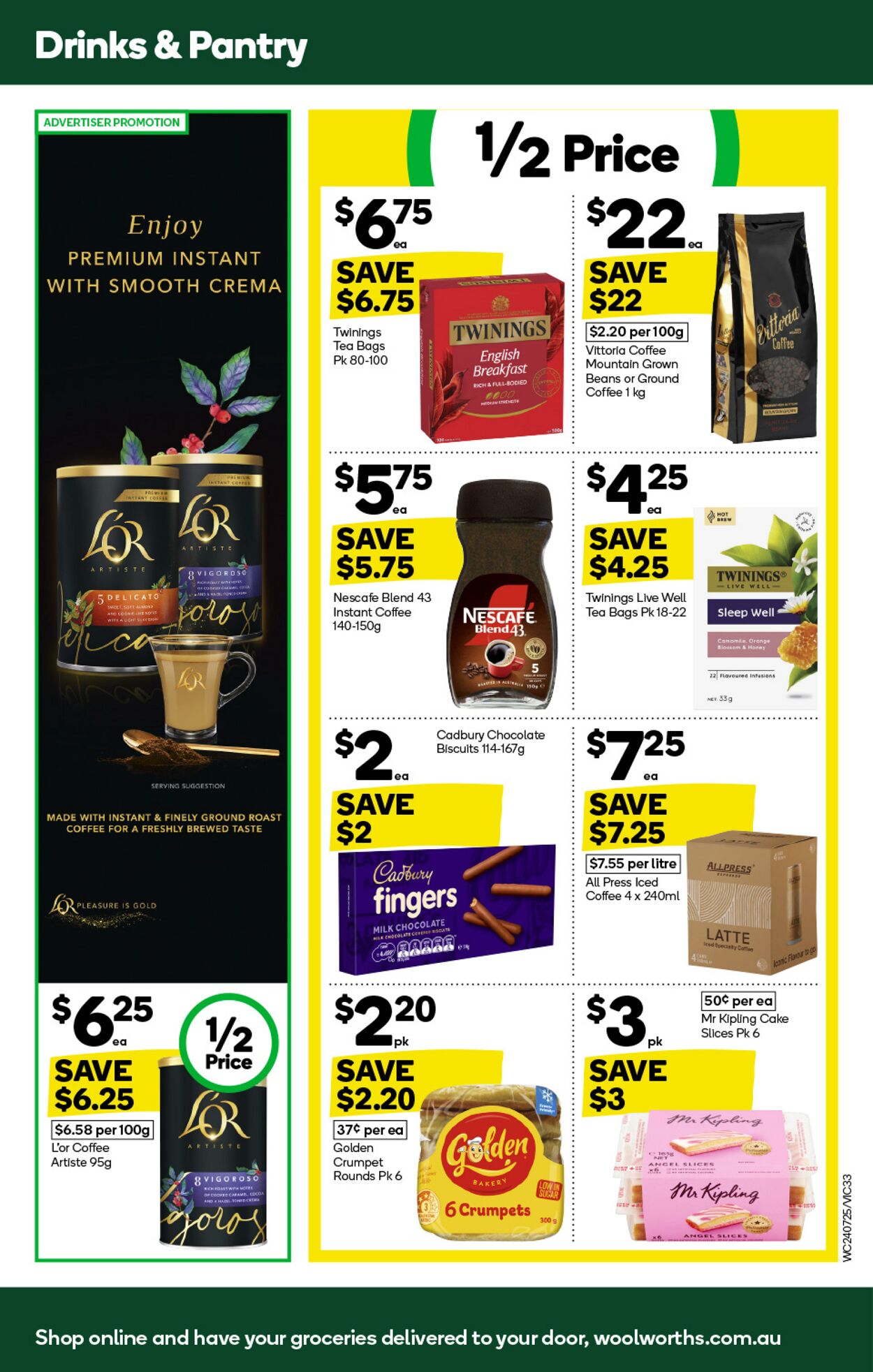 Catalogue Woolworths 24.07.2024 - 30.07.2024