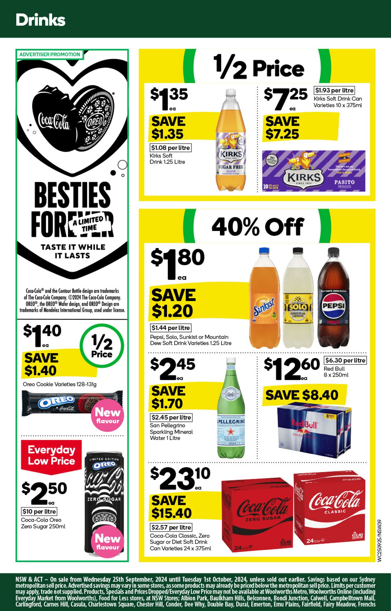 Catalogue Woolworths 25.09.2024 - 01.10.2024