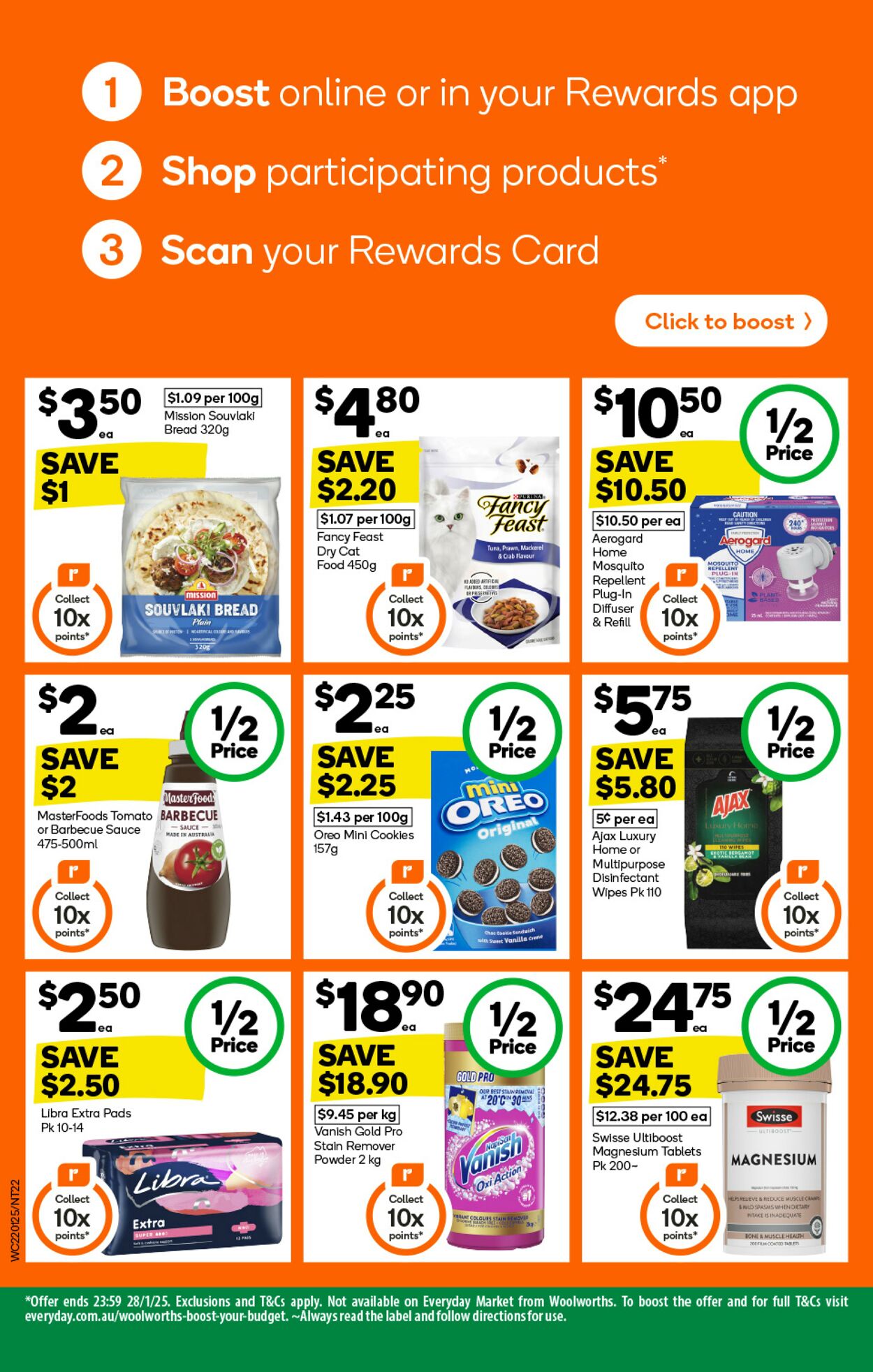 Catalogue Woolworths 22.01.2025 - 28.01.2025