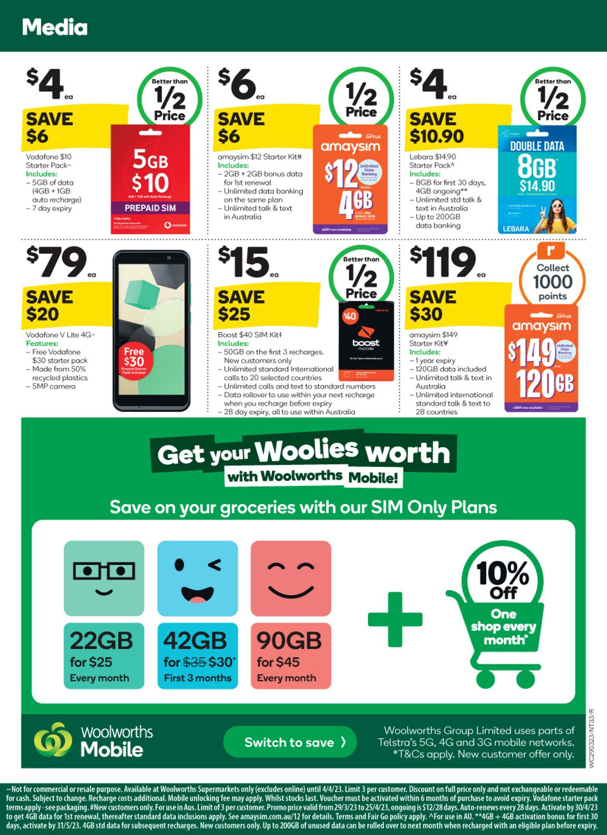 Catalogue Woolworths 29.03.2023 - 04.04.2023