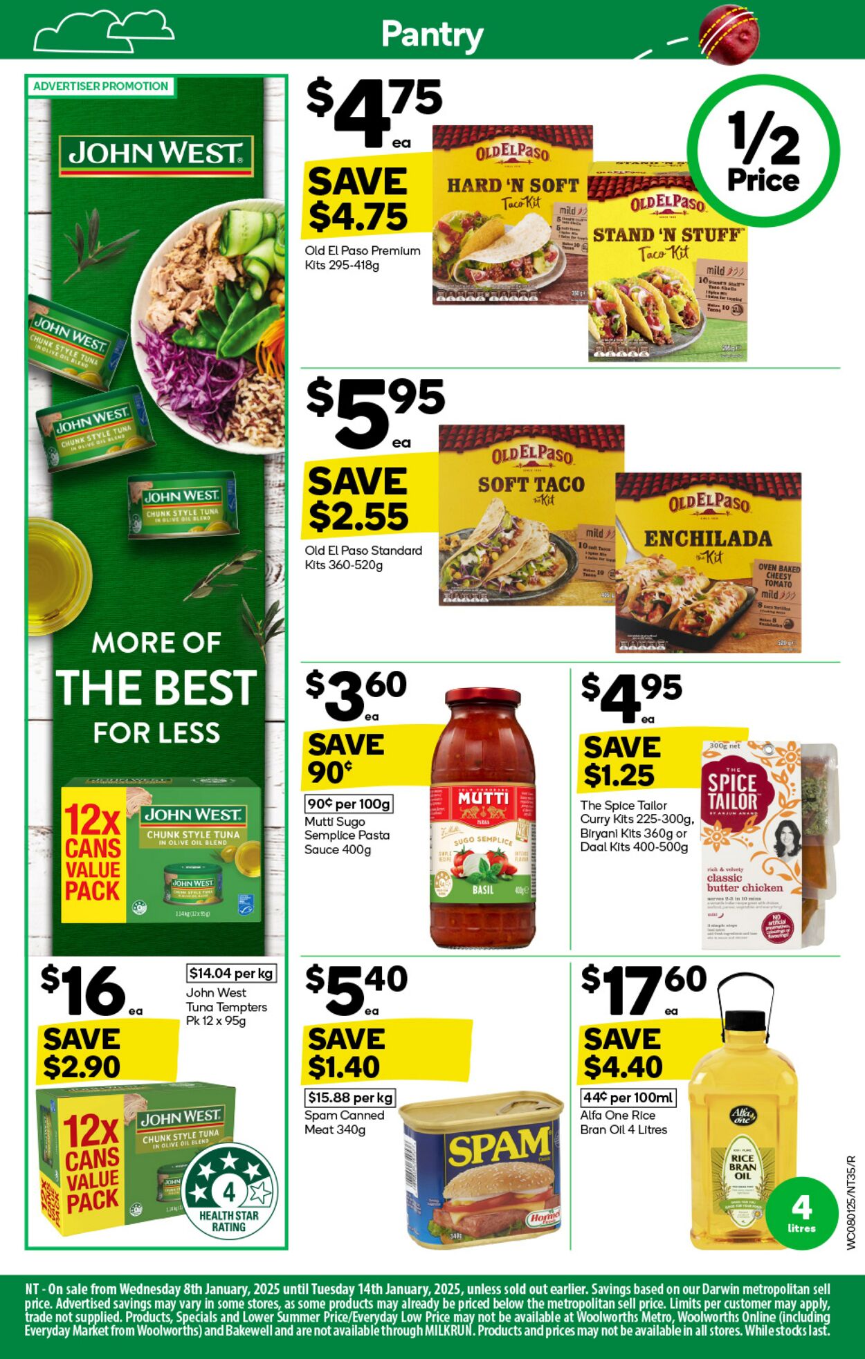 Catalogue Woolworths 08.01.2025 - 14.01.2025