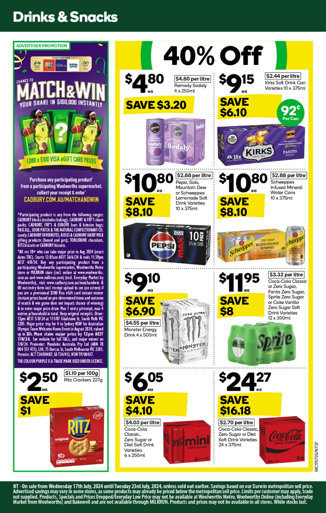 Catalogue Woolworths 17.07.2024 - 23.07.2024