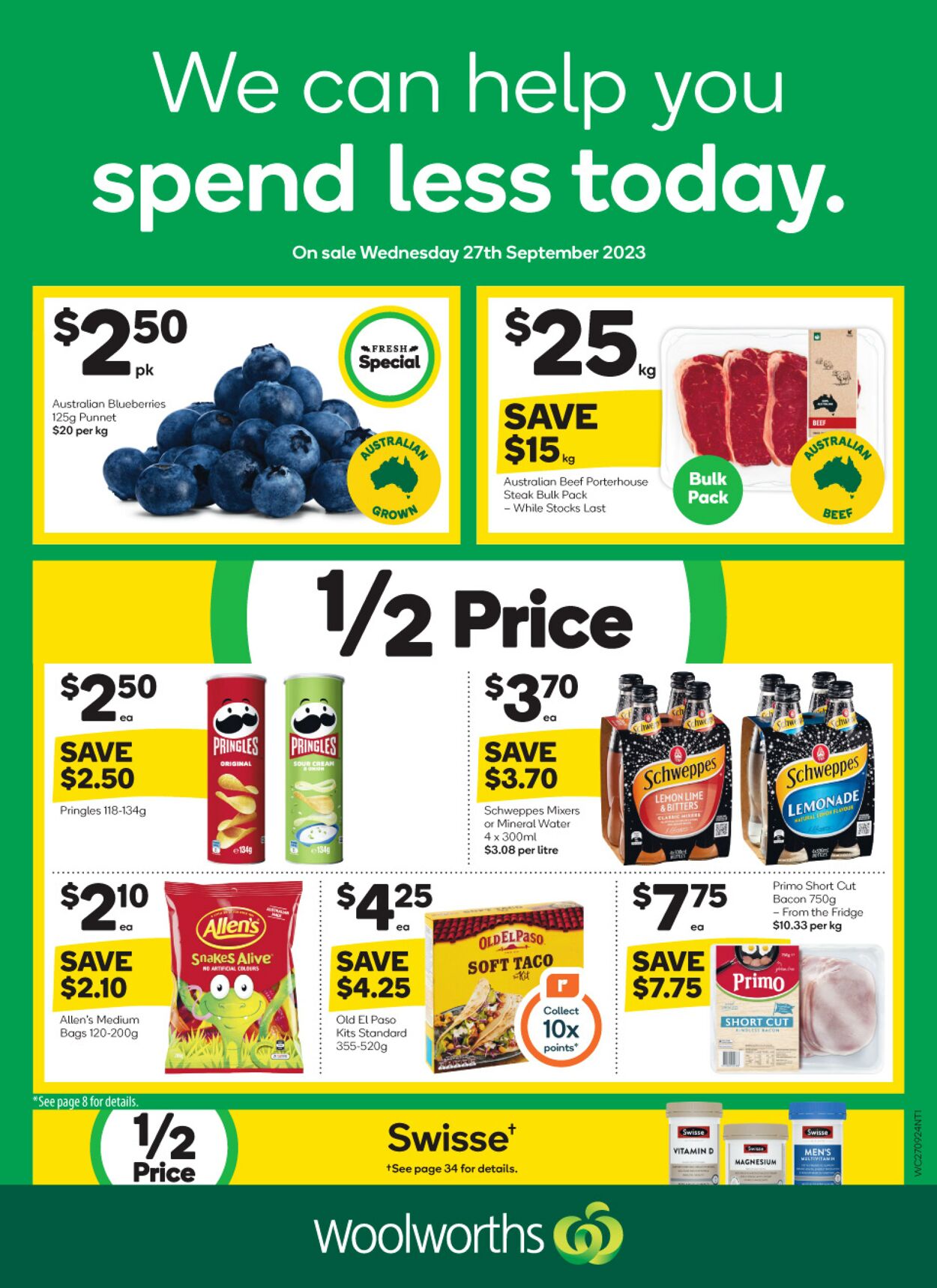 Catalogue Woolworths - Weekly Specials Catalogue NT 27 Sep, 2023 - 3 Oct, 2023