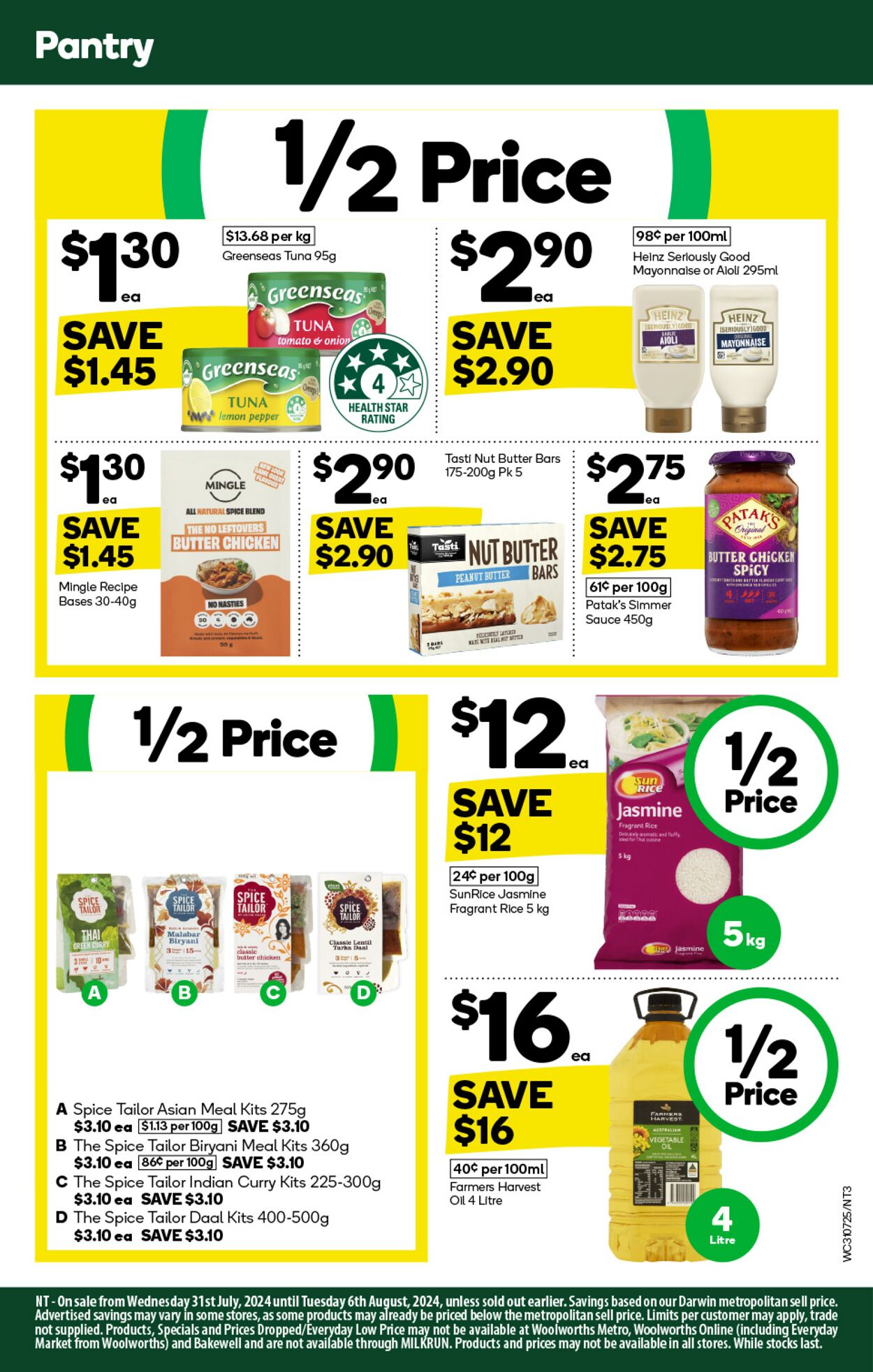 Catalogue Woolworths 31.07.2024 - 06.08.2024