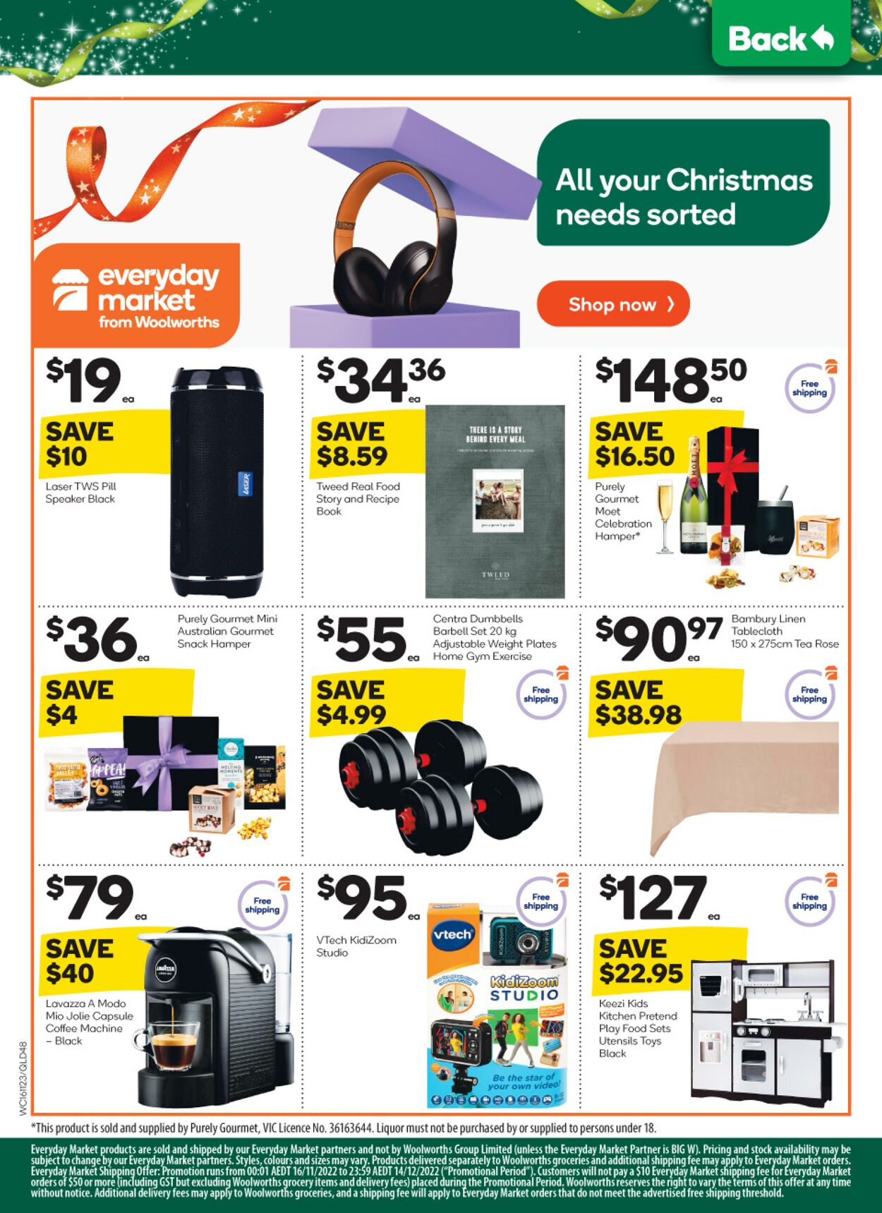 Catalogue Woolworths 16.11.2022 - 22.11.2022