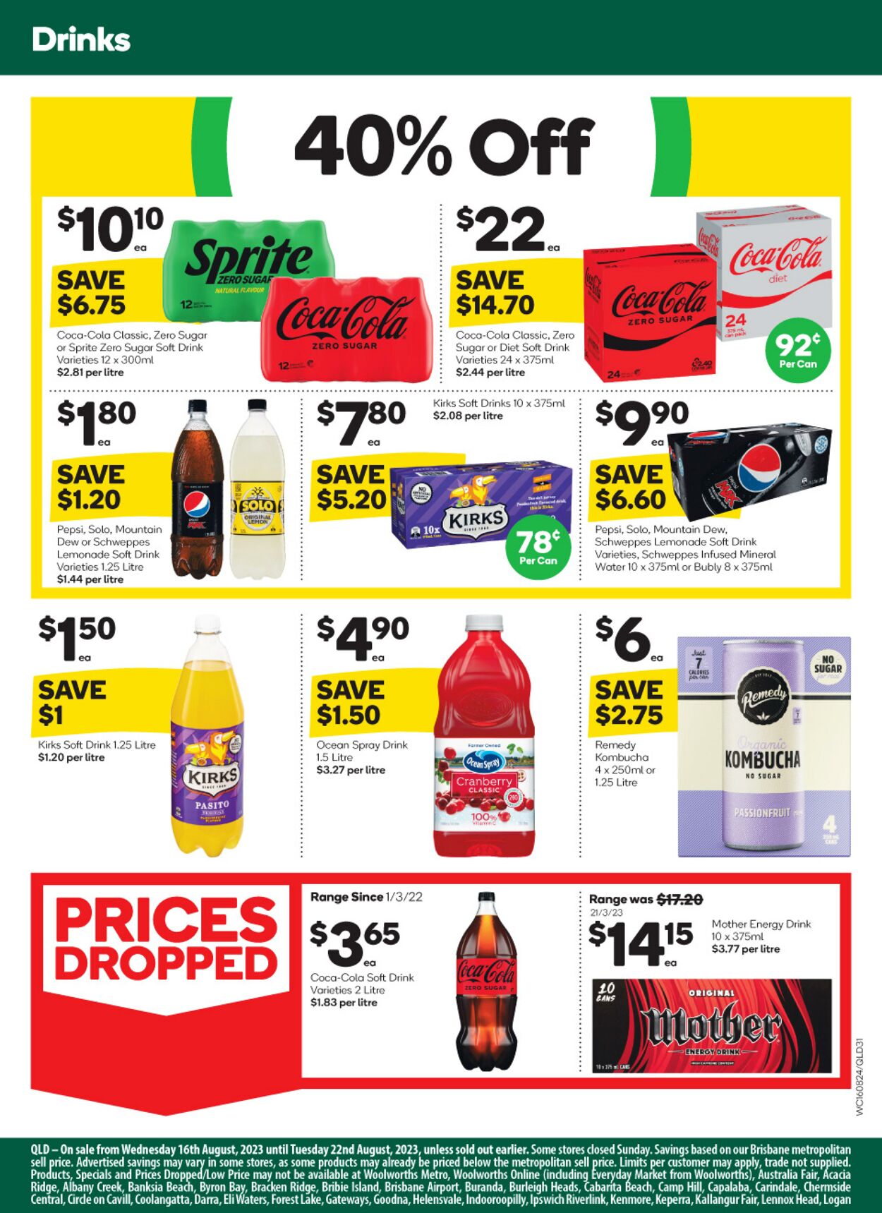 Catalogue Woolworths 16.08.2023 - 22.08.2023