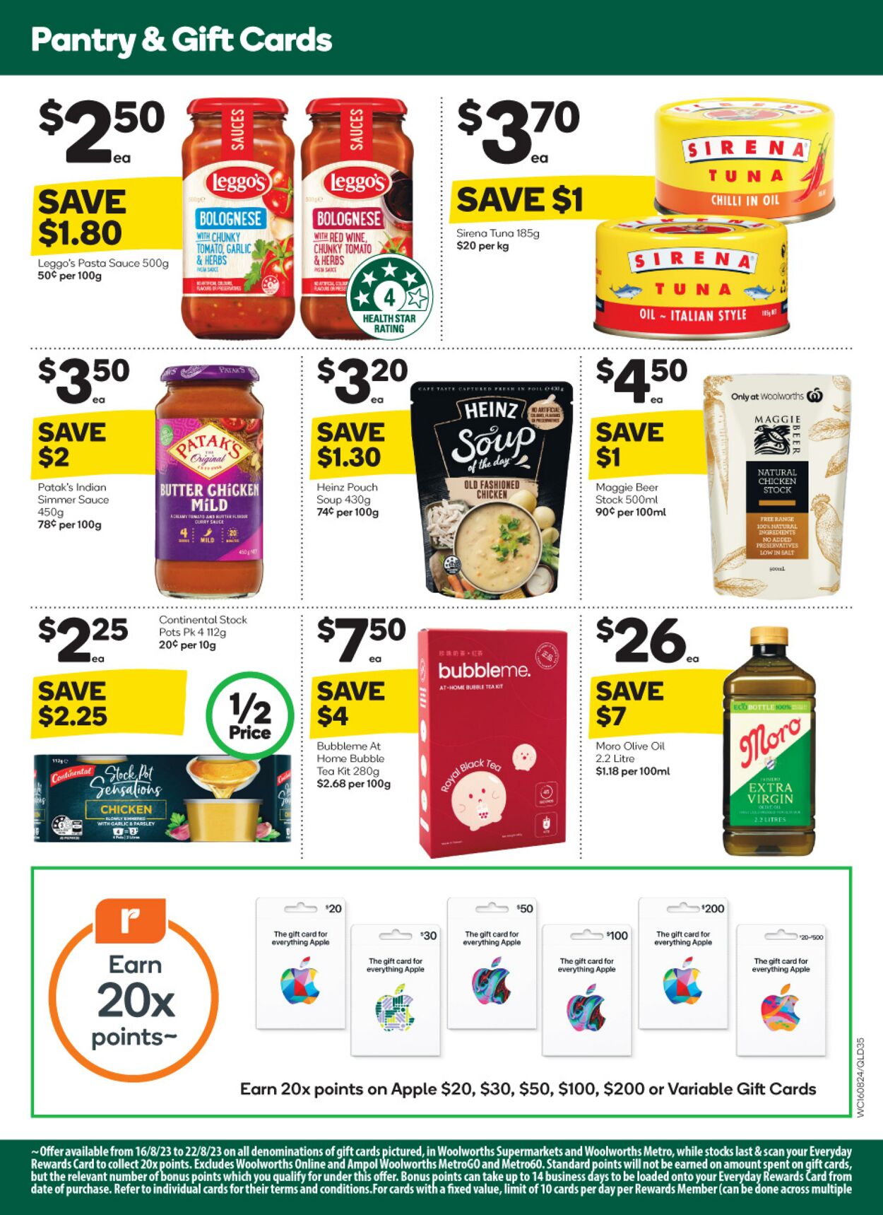 Catalogue Woolworths 16.08.2023 - 22.08.2023