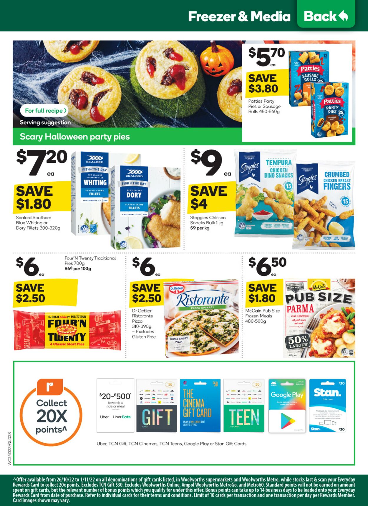 Catalogue Woolworths 26.10.2022 - 01.11.2022