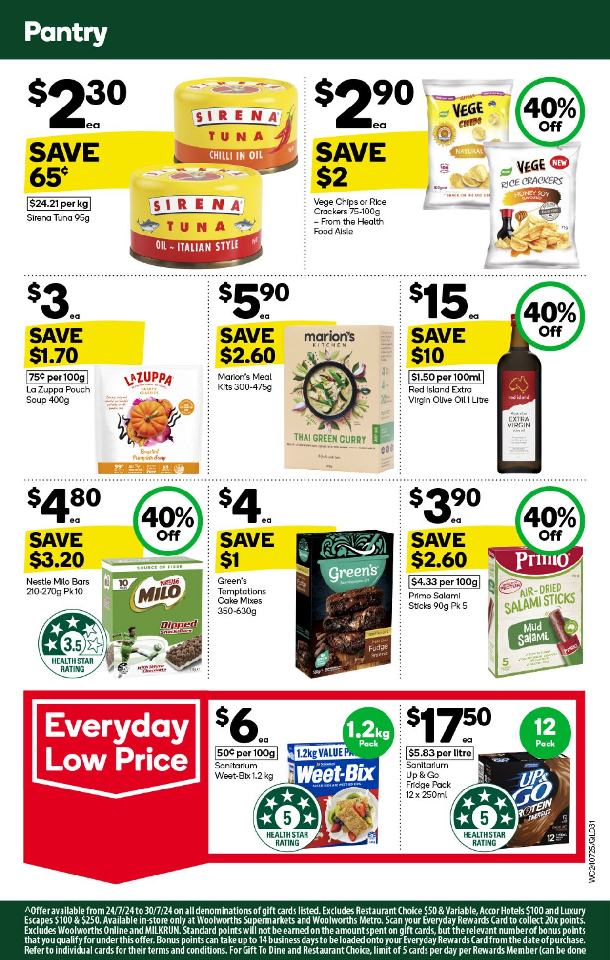 Catalogue Woolworths 24.07.2024 - 30.07.2024