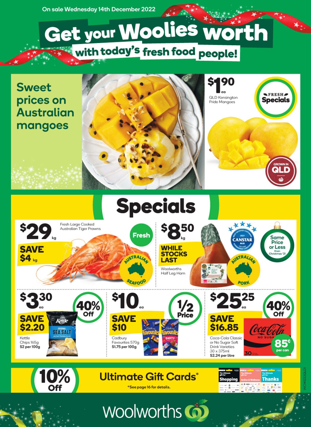 Catalogue Woolworths 14.12.2022 - 20.12.2022