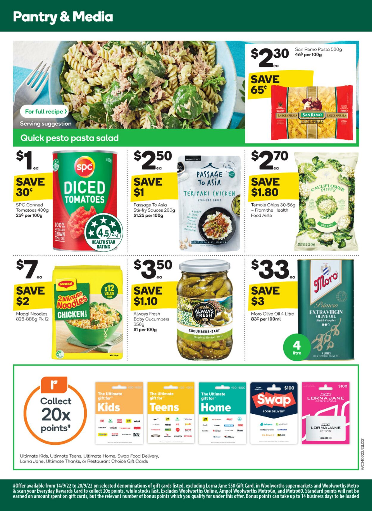 Catalogue Woolworths 14.09.2022 - 20.09.2022