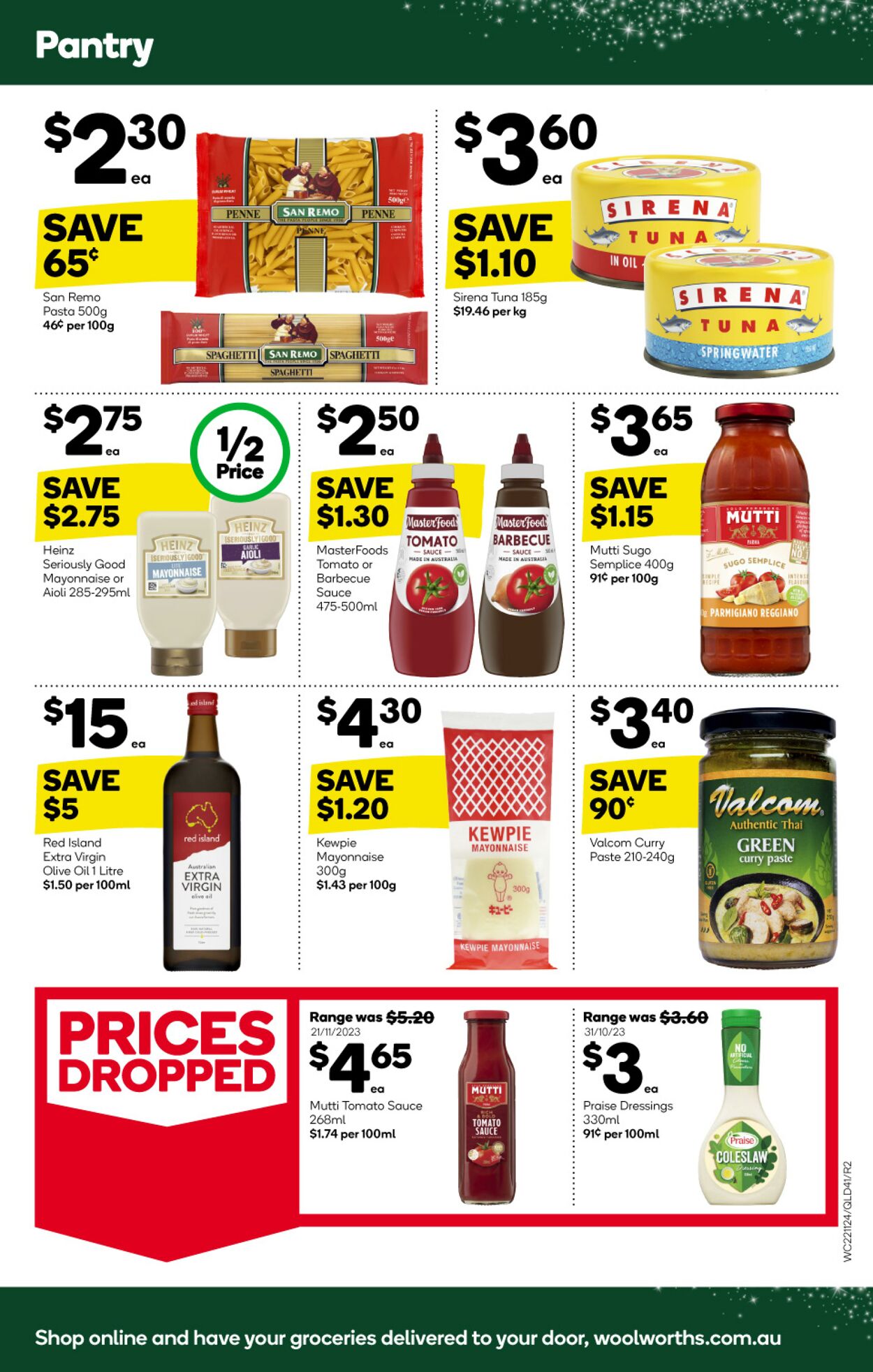 Catalogue Woolworths 22.11.2023 - 28.11.2023