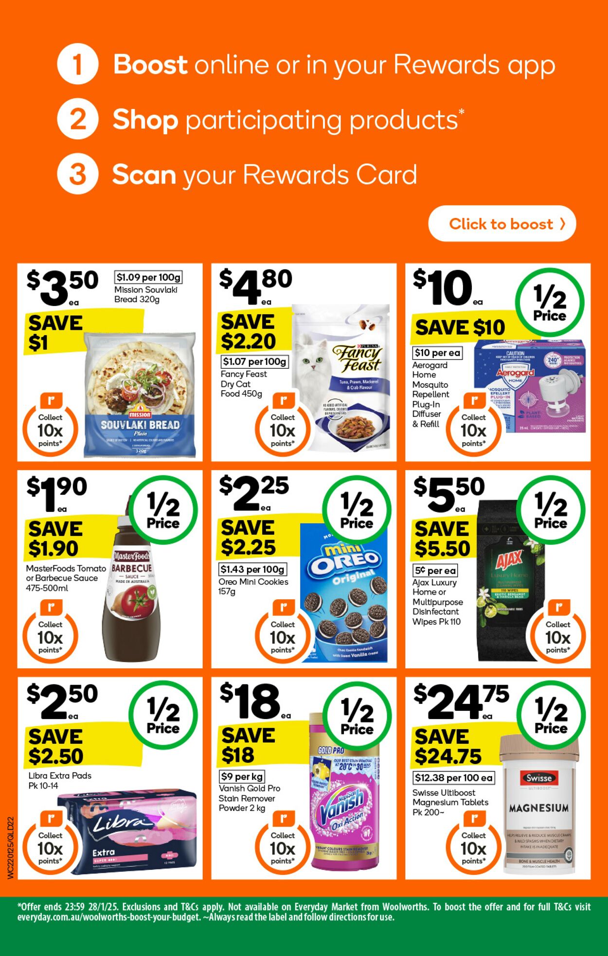 Catalogue Woolworths 22.01.2025 - 28.01.2025