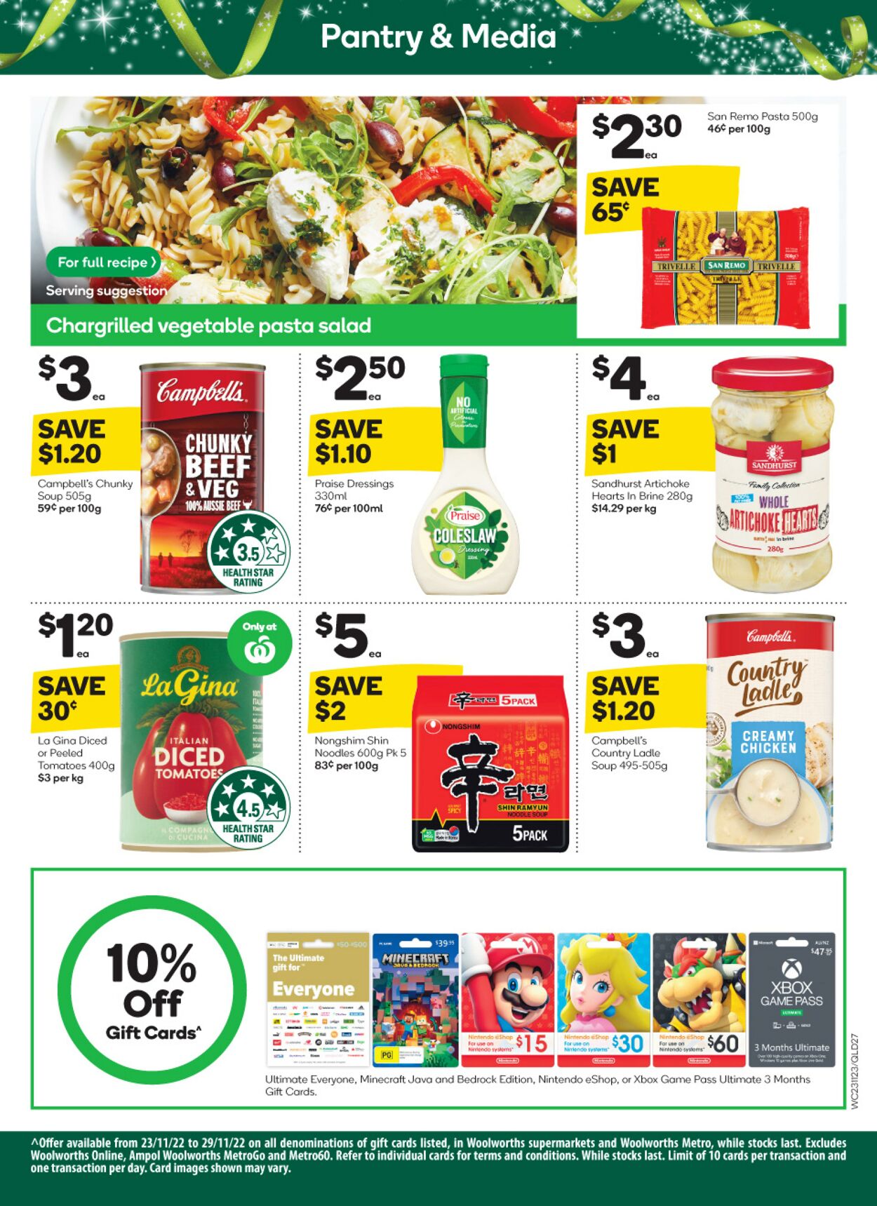 Catalogue Woolworths 23.11.2022 - 29.11.2022