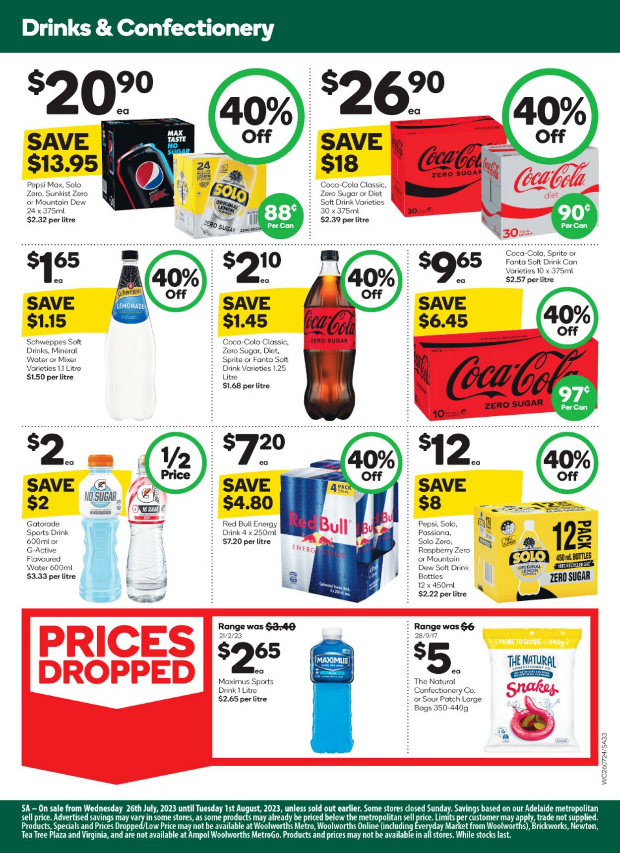 Catalogue Woolworths 26.07.2023 - 01.08.2023