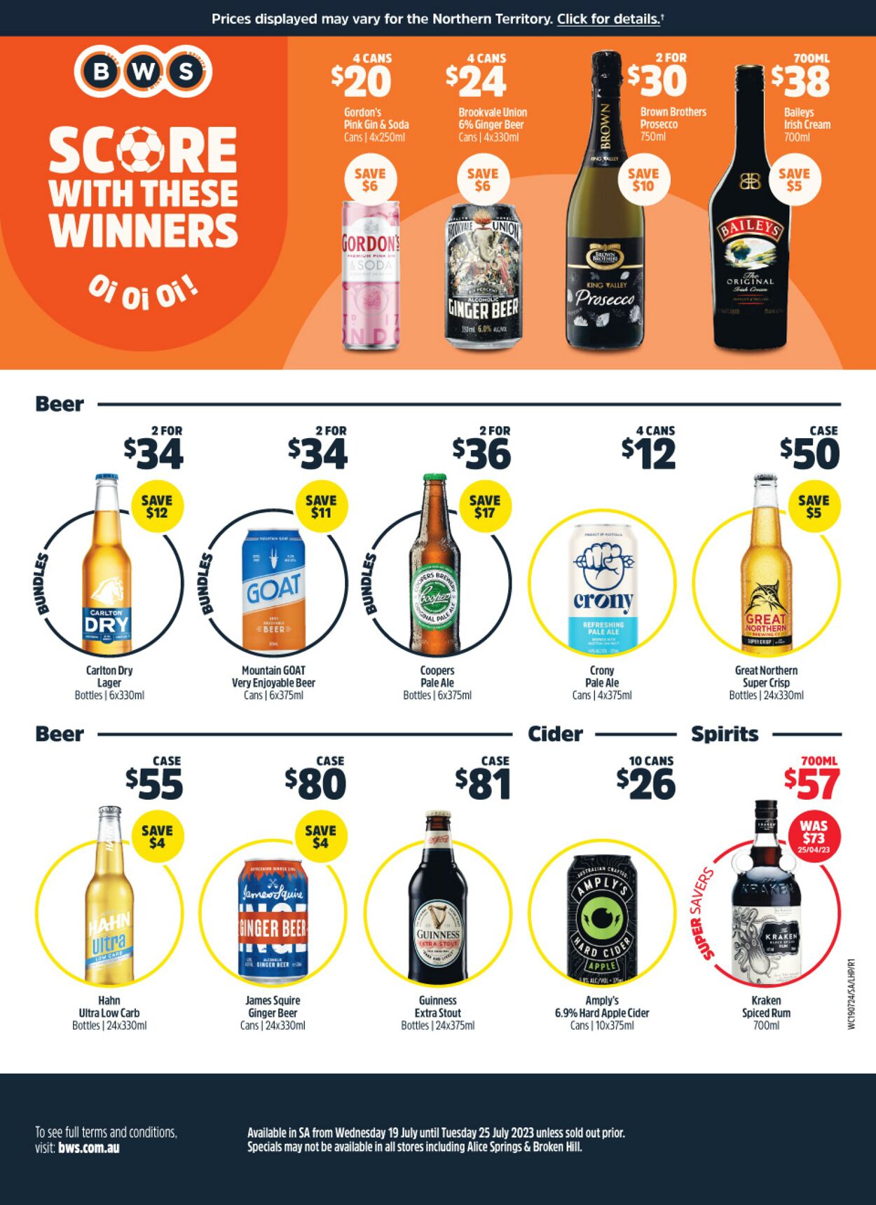 Catalogue Woolworths 19.07.2023 - 25.07.2023