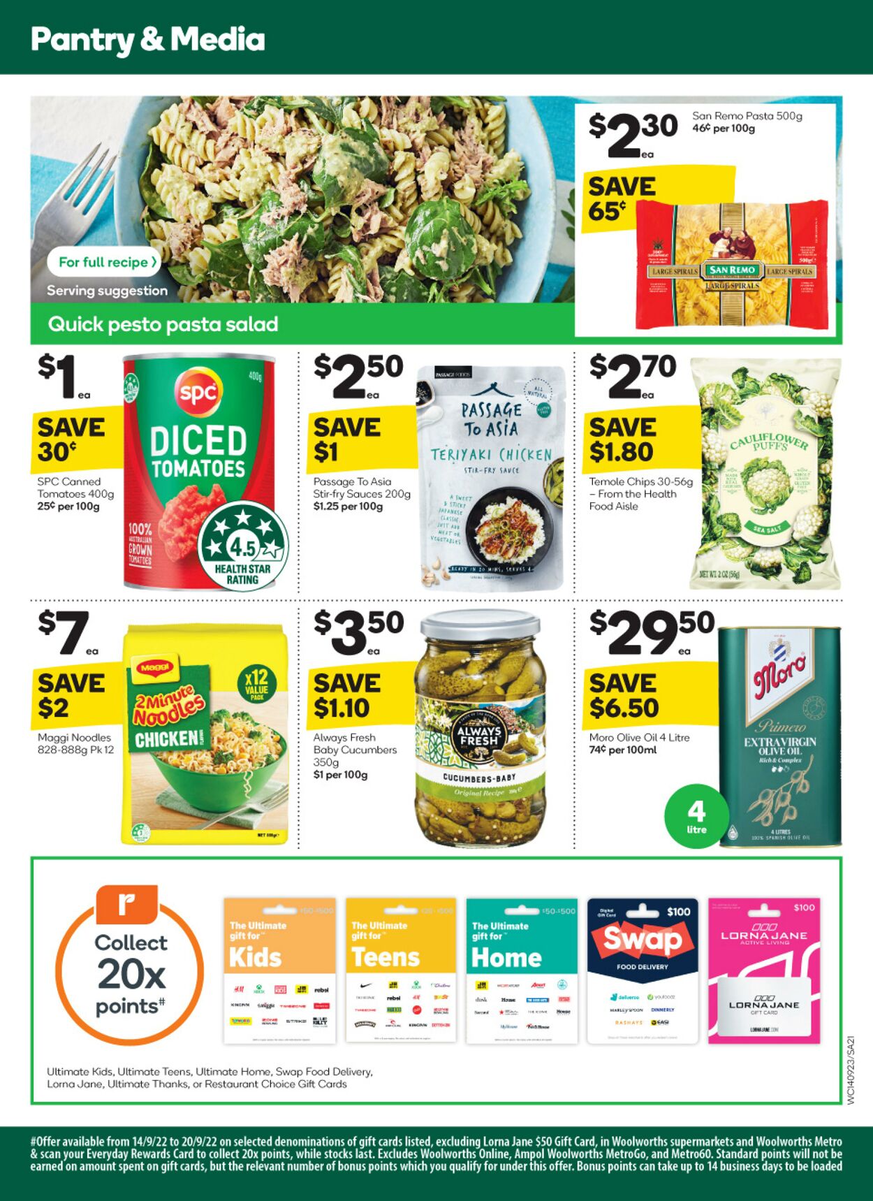 Catalogue Woolworths 14.09.2022 - 20.09.2022