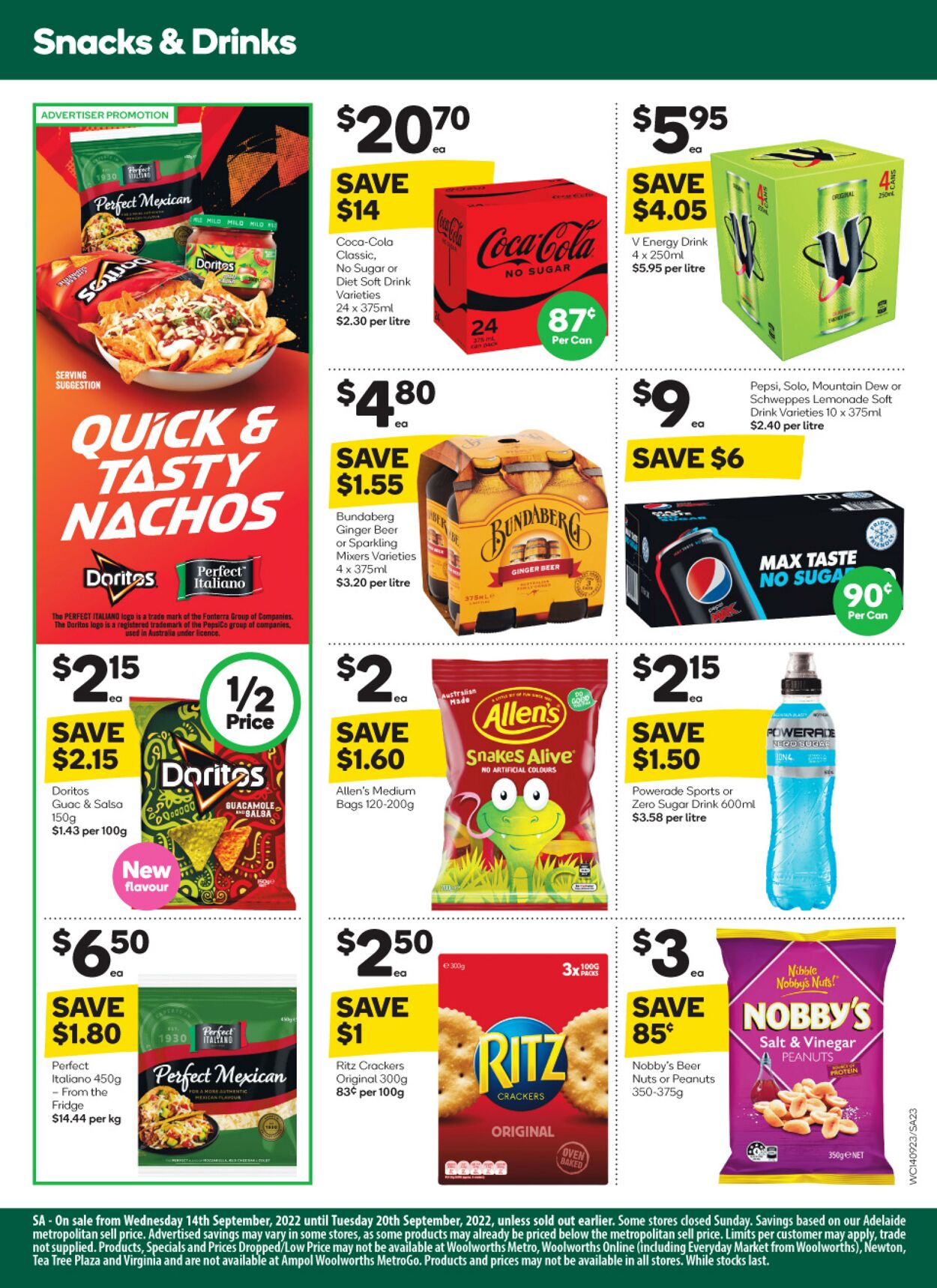 Catalogue Woolworths 14.09.2022 - 20.09.2022