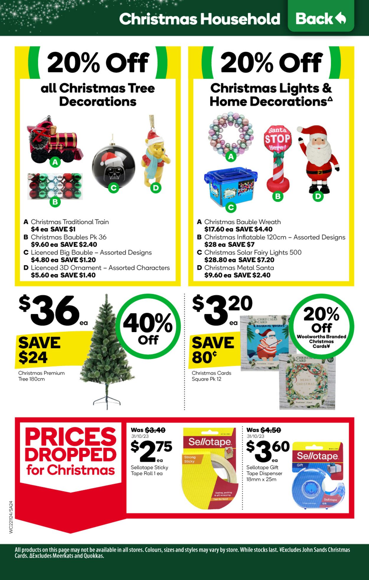 Catalogue Woolworths 22.11.2023 - 28.11.2023