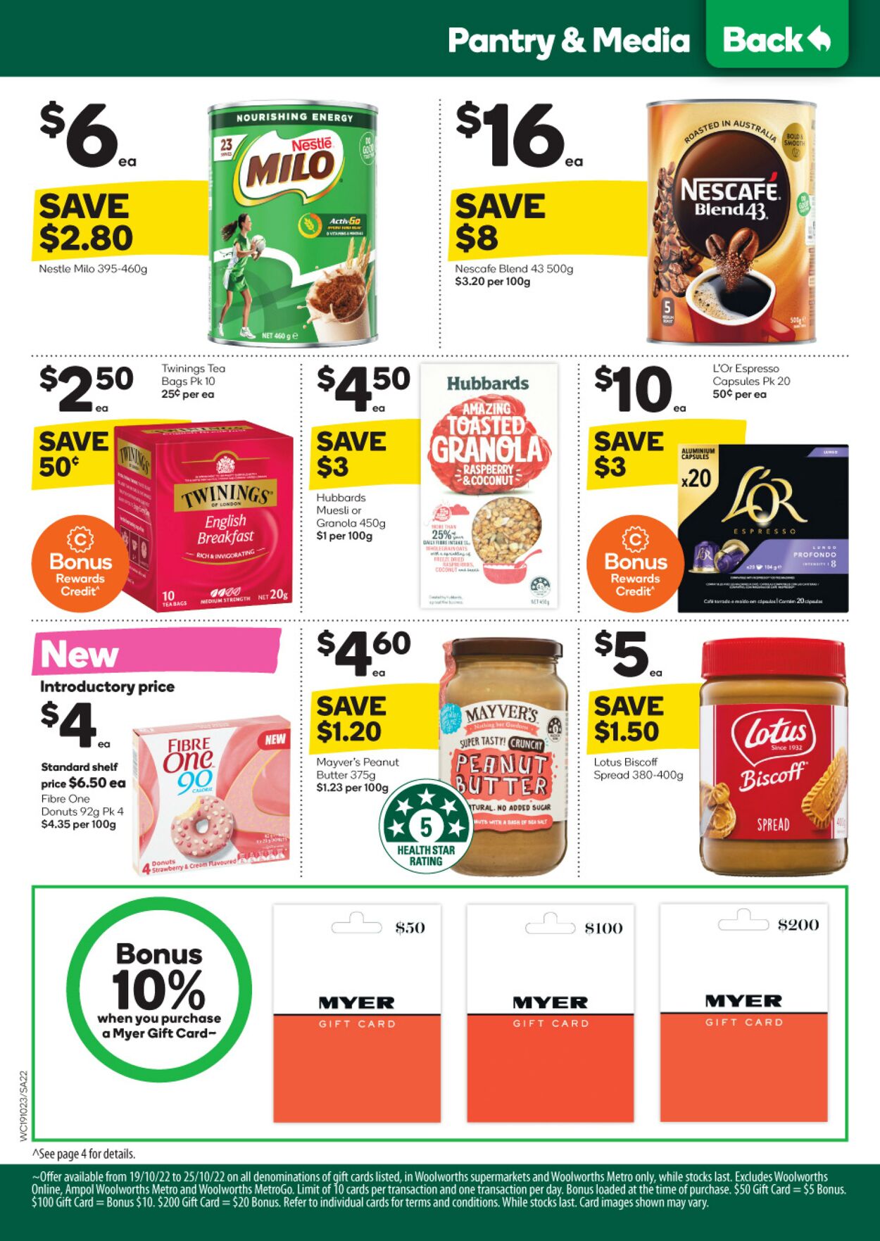 Catalogue Woolworths 19.10.2022 - 25.10.2022