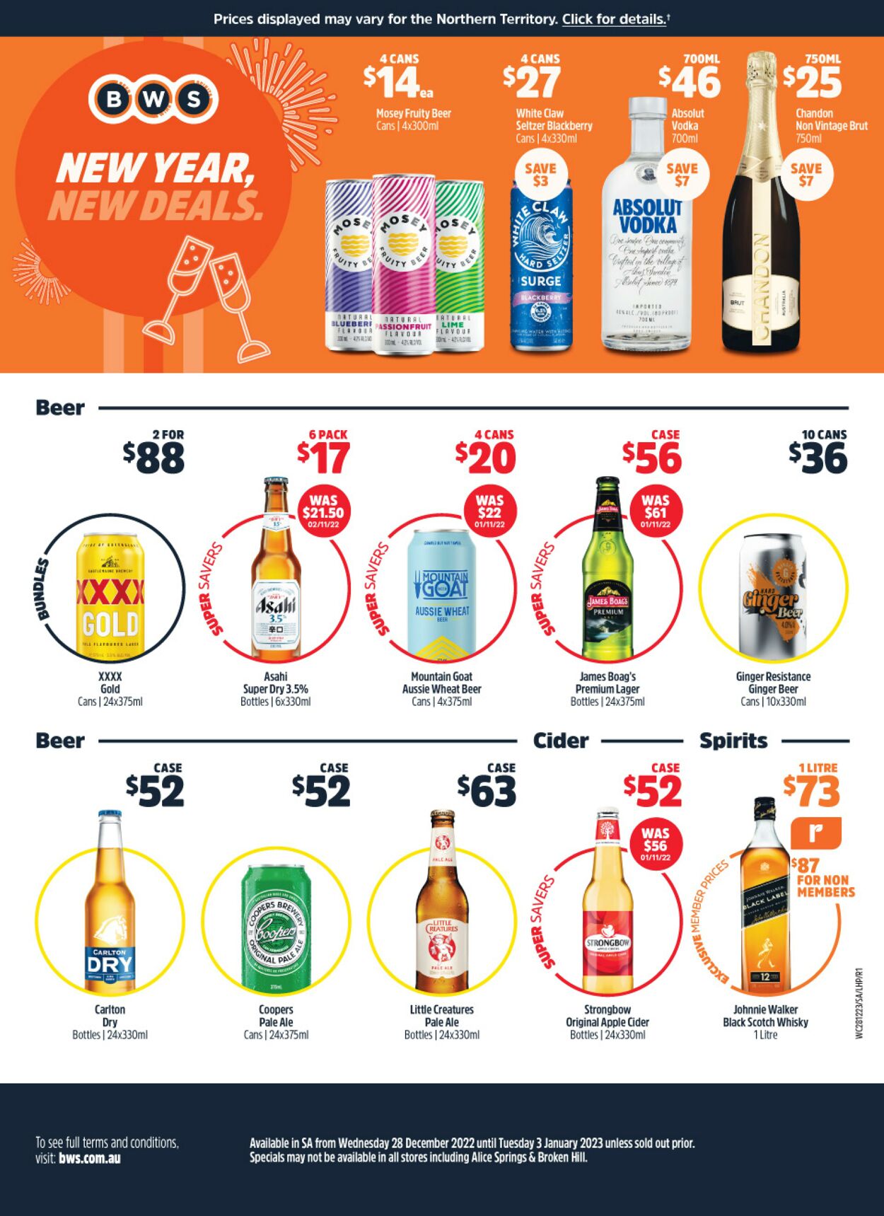 Catalogue Woolworths 28.12.2022 - 03.01.2023