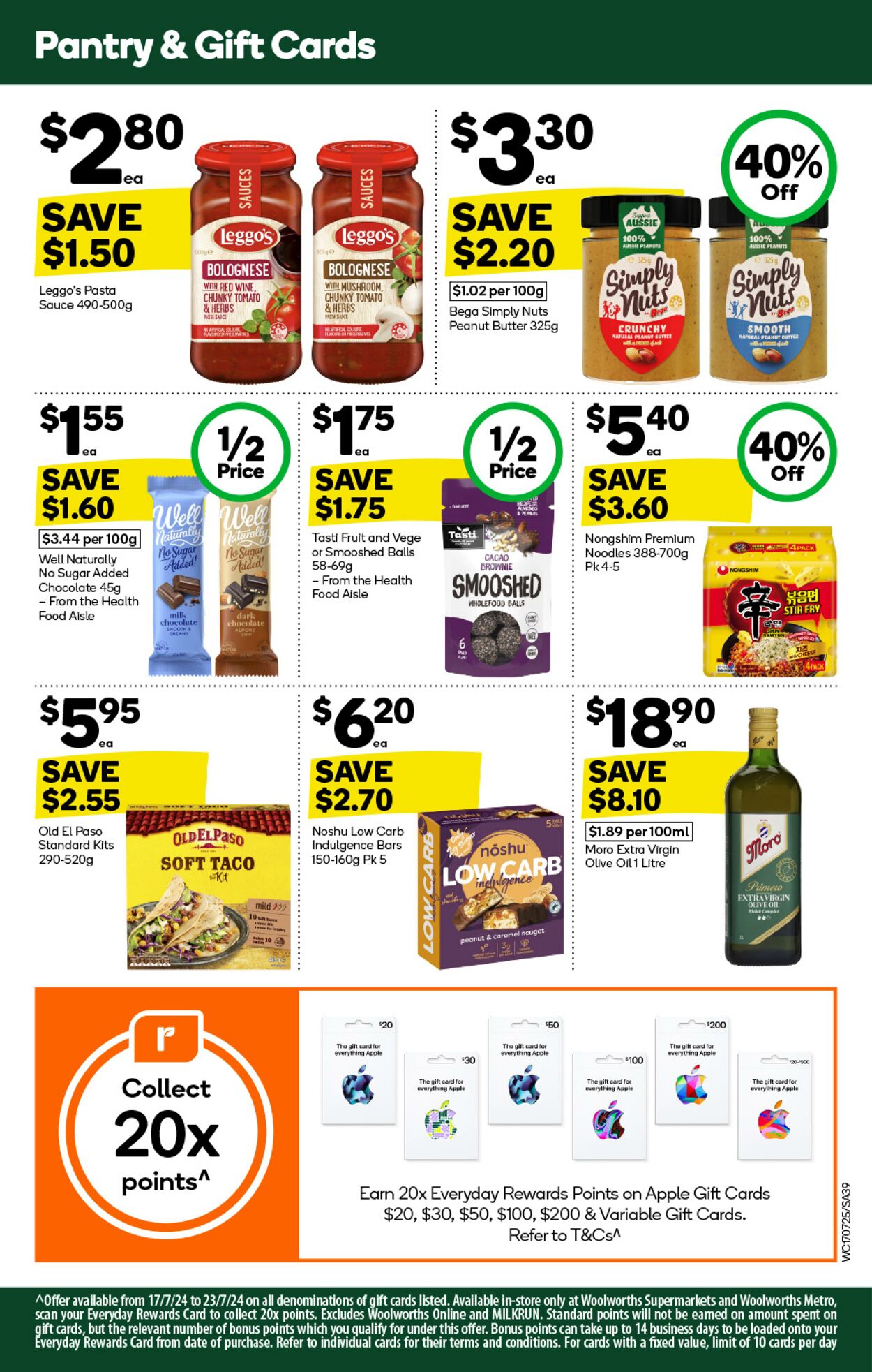 Catalogue Woolworths 17.07.2024 - 23.07.2024