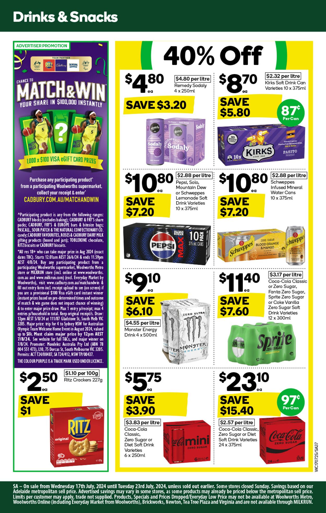 Catalogue Woolworths 17.07.2024 - 23.07.2024