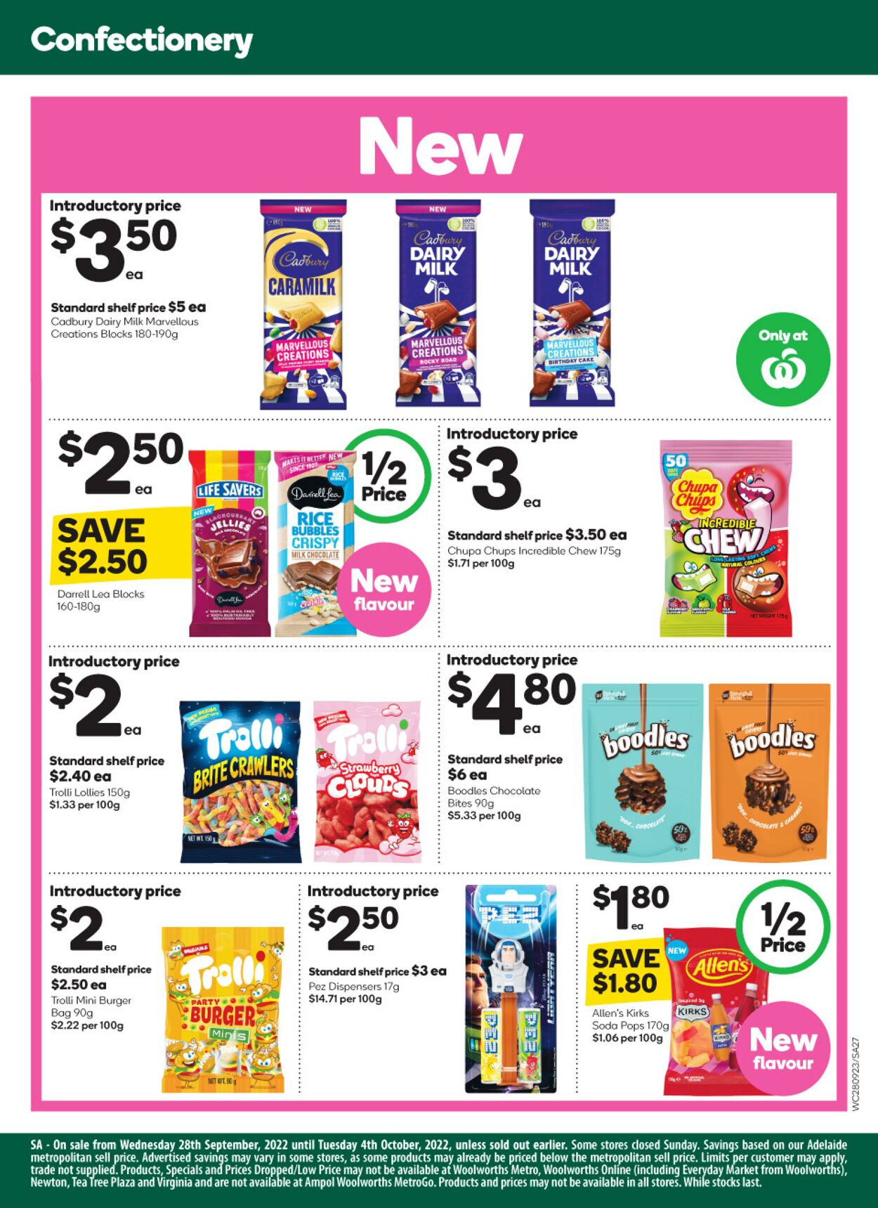 Catalogue Woolworths 28.09.2022 - 04.10.2022