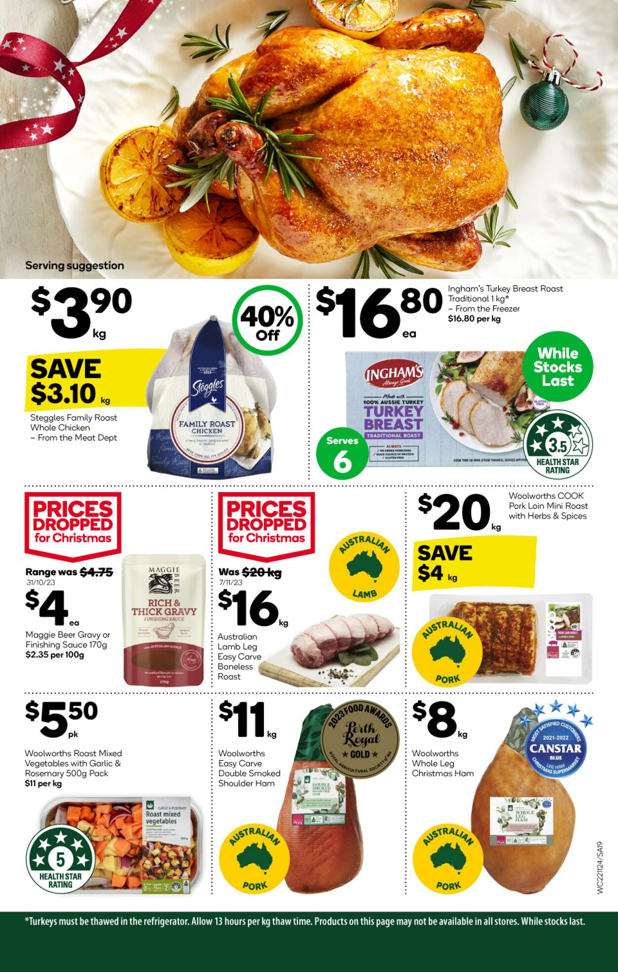 Catalogue Woolworths 22.11.2023 - 28.11.2023