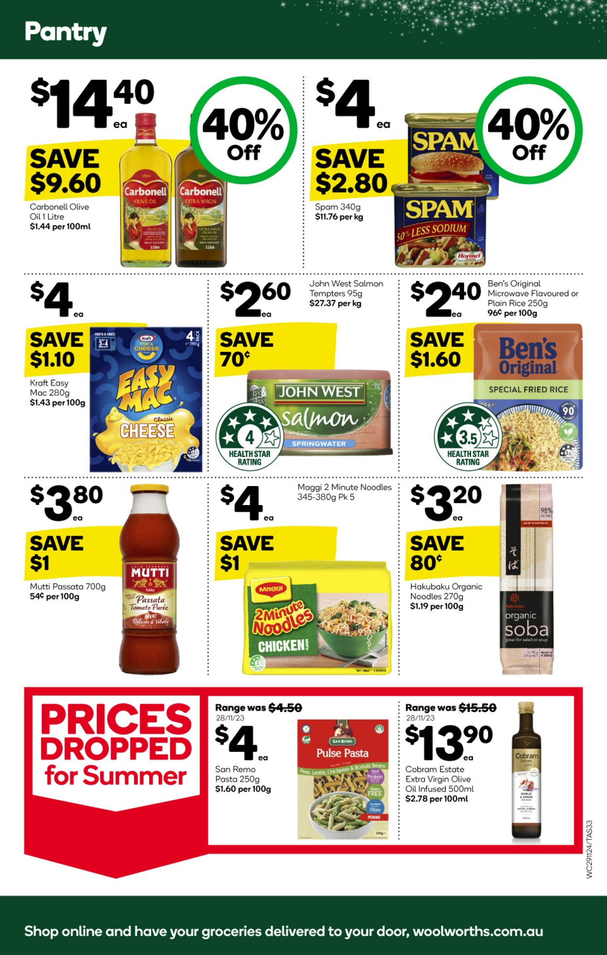 Catalogue Woolworths 29.11.2023 - 05.12.2023