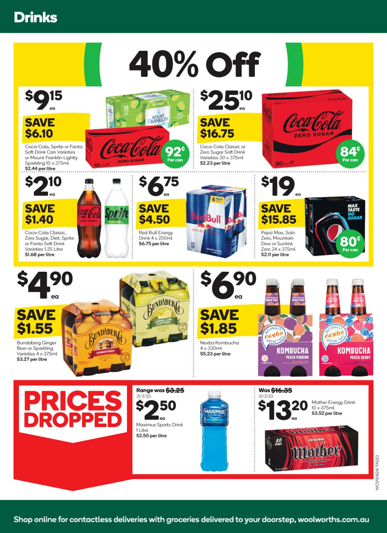 Catalogue Woolworths 09.08.2023 - 15.08.2023